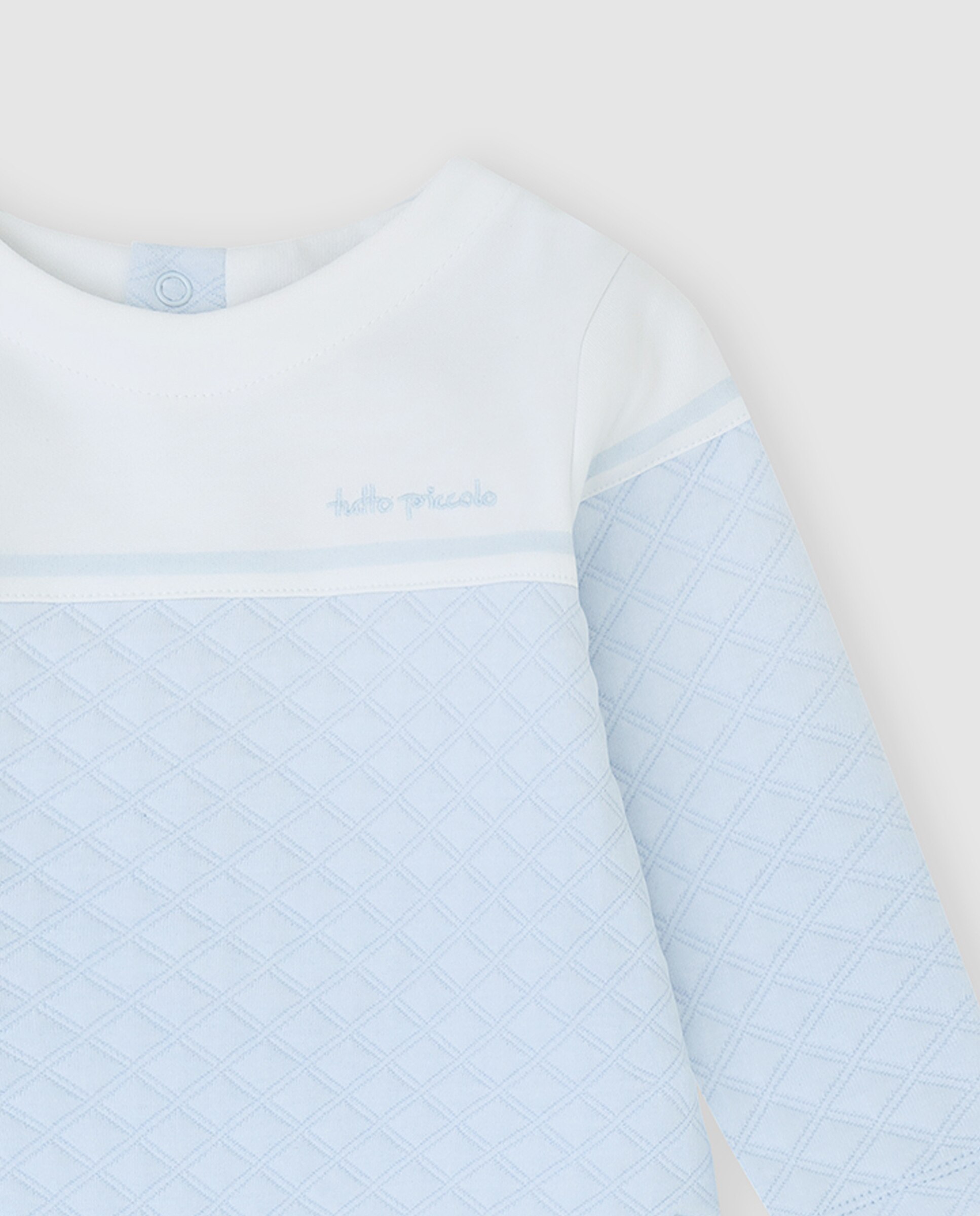 Conjunto Infantil Acolchoado com Bolsos Azul-claro-3