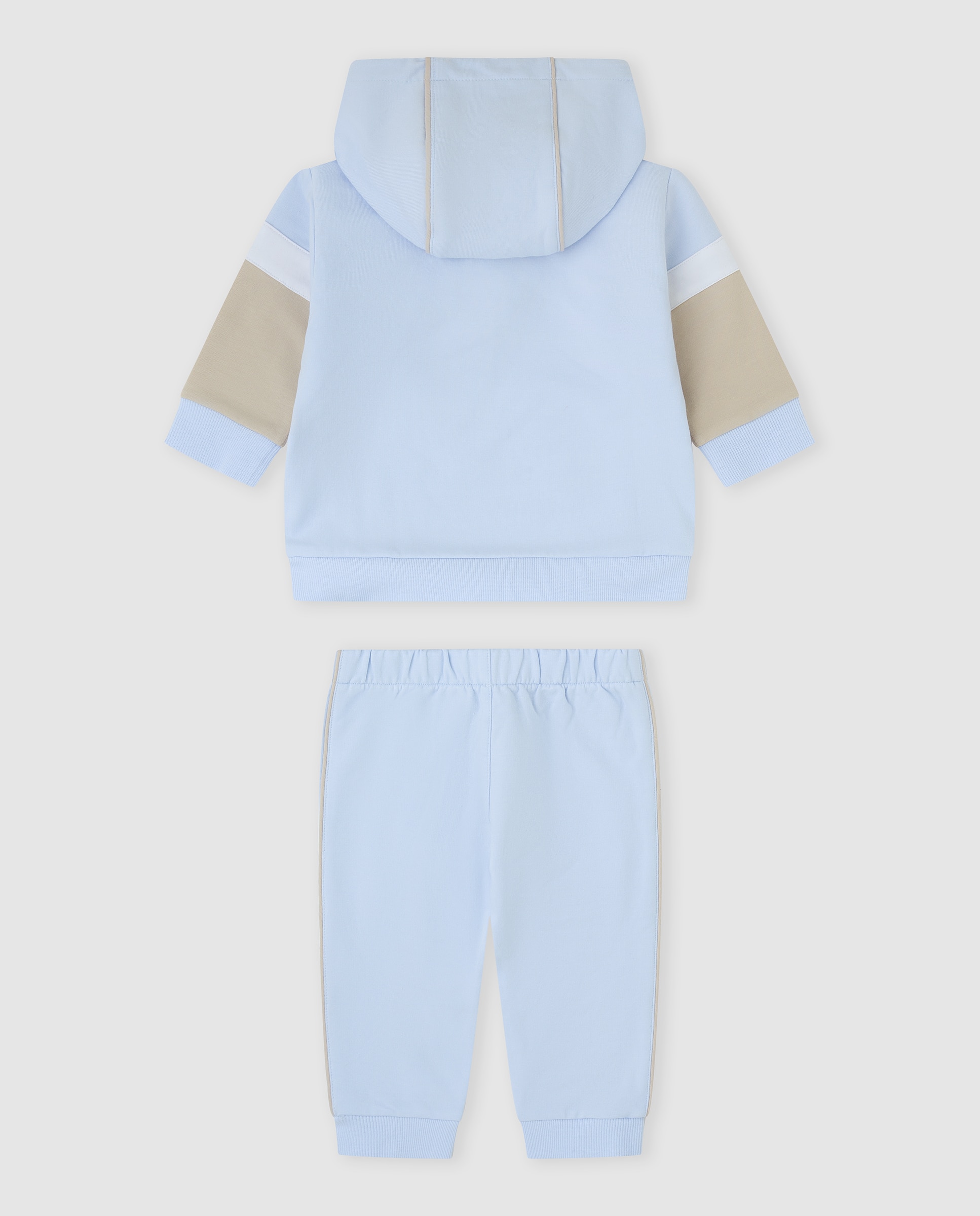 Conjunto Infantil com Capuz com Escudo Bordado Azul-claro-2