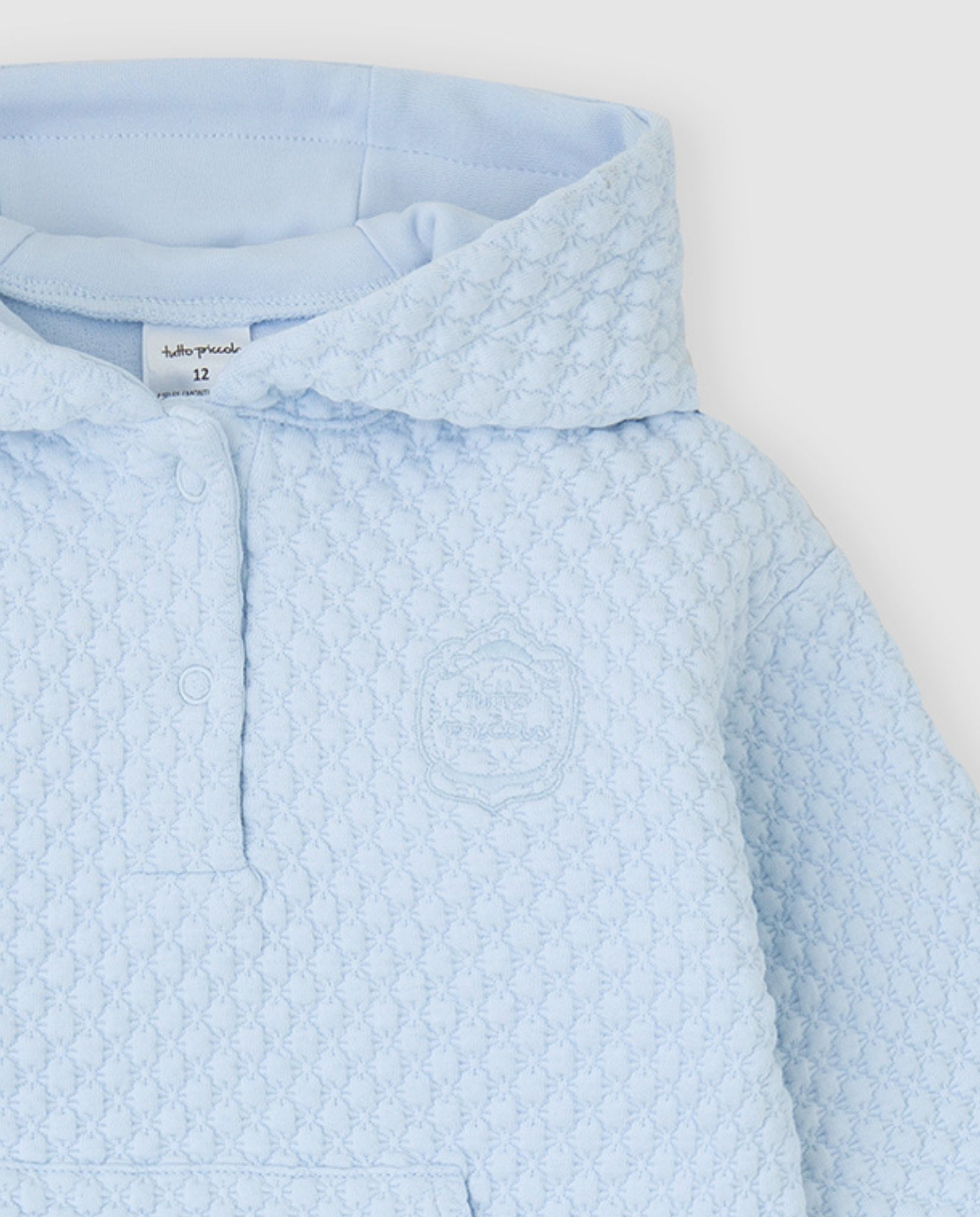 Conjunto Infantil Acolchoado com Capuz Azul-claro-3