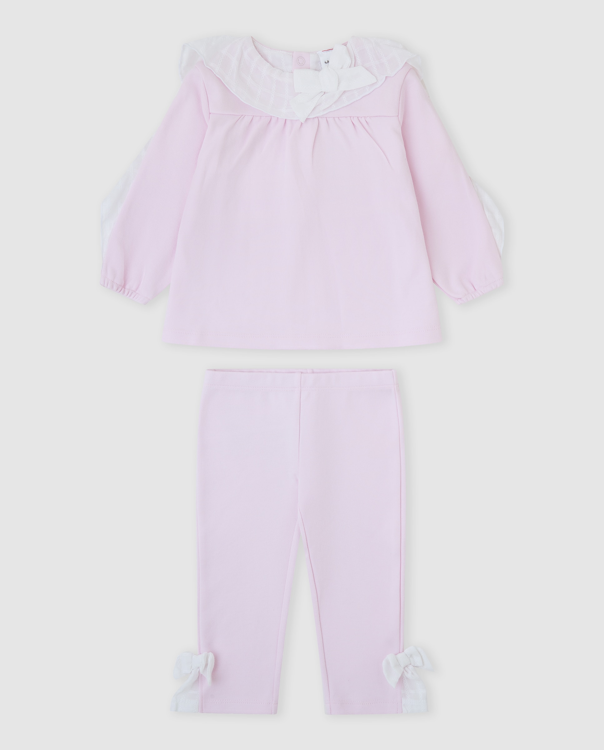 Imagem 0 de Conjunto Infantil de Algodão com Folhos