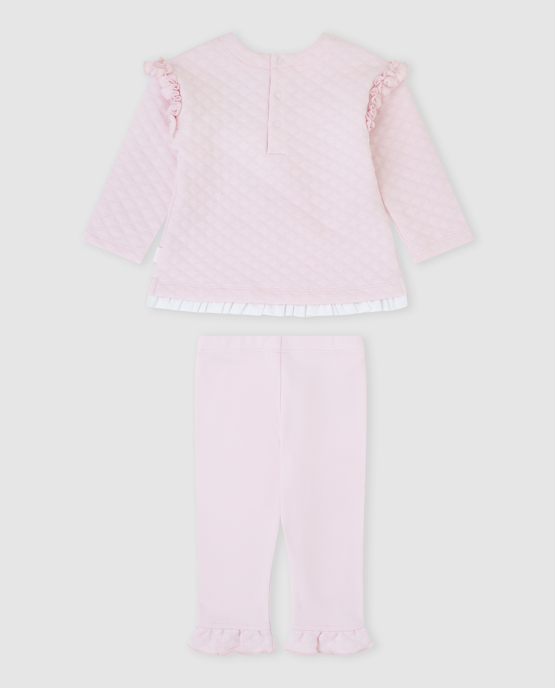Conjunto Infantil Acolchoado com Laço Rosa-2