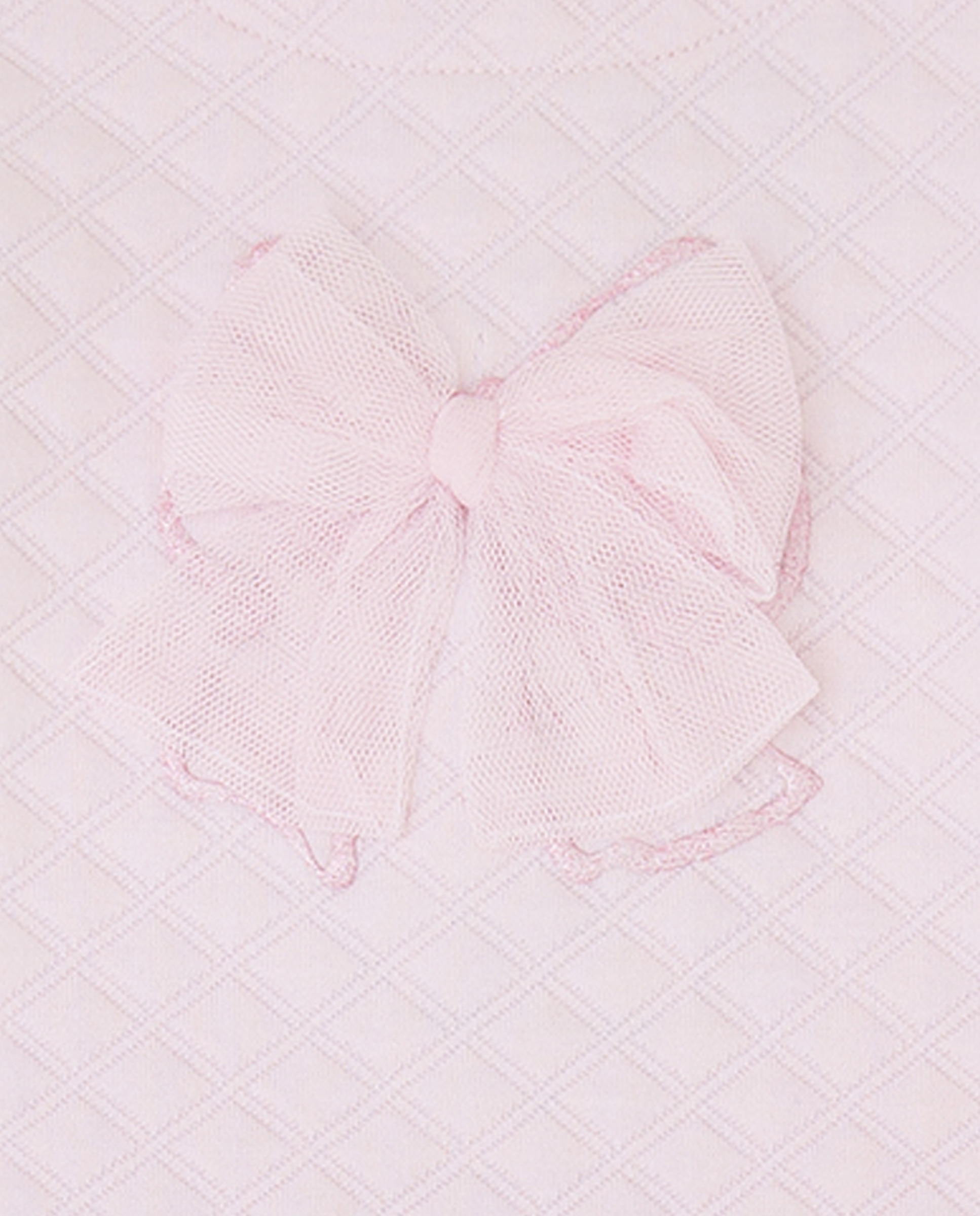 Conjunto Infantil Acolchoado com Laço Rosa-3
