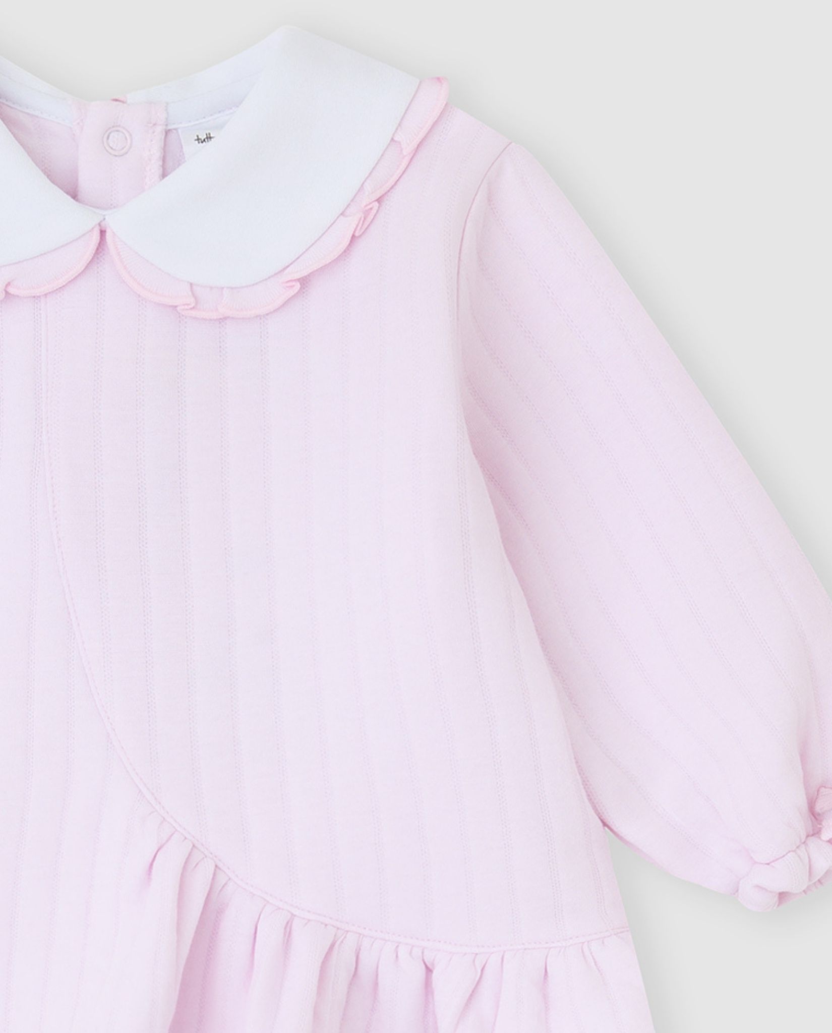 Conjunto Infantil Acolchoado com Folho Rosa-3