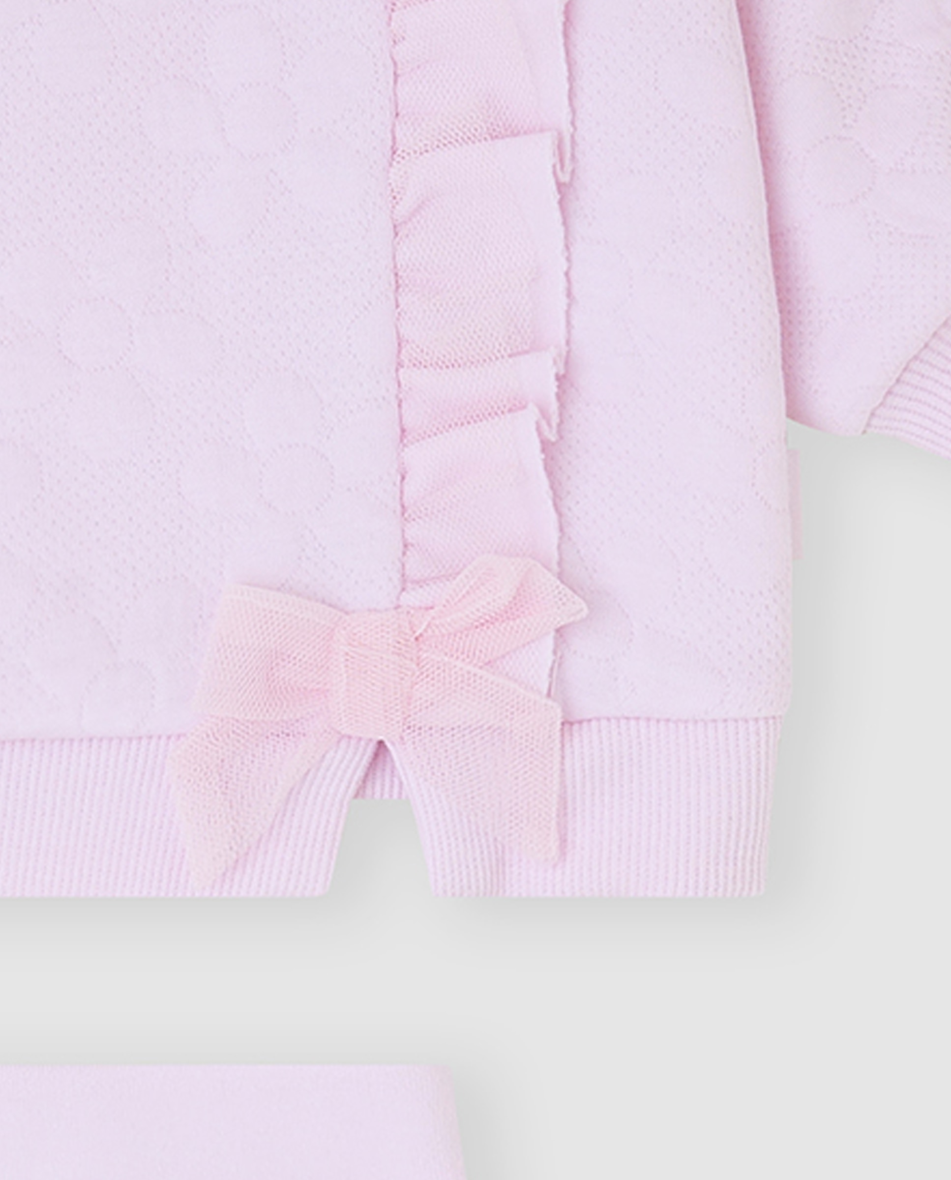 Conjunto Infantil Acolchoado com Folhos Rosa-3