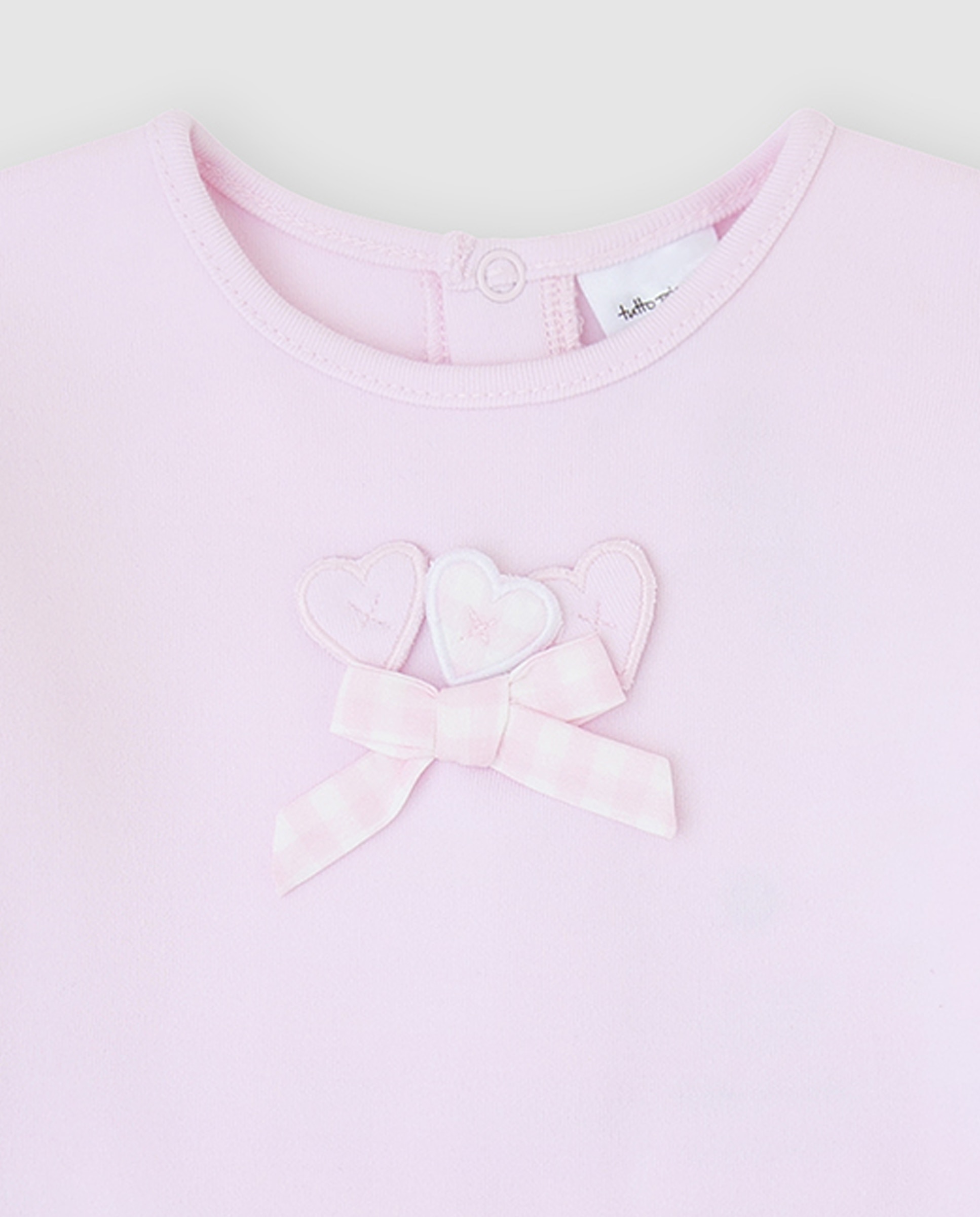 Conjunto Infantil com Laços e Folhos Rosa-3