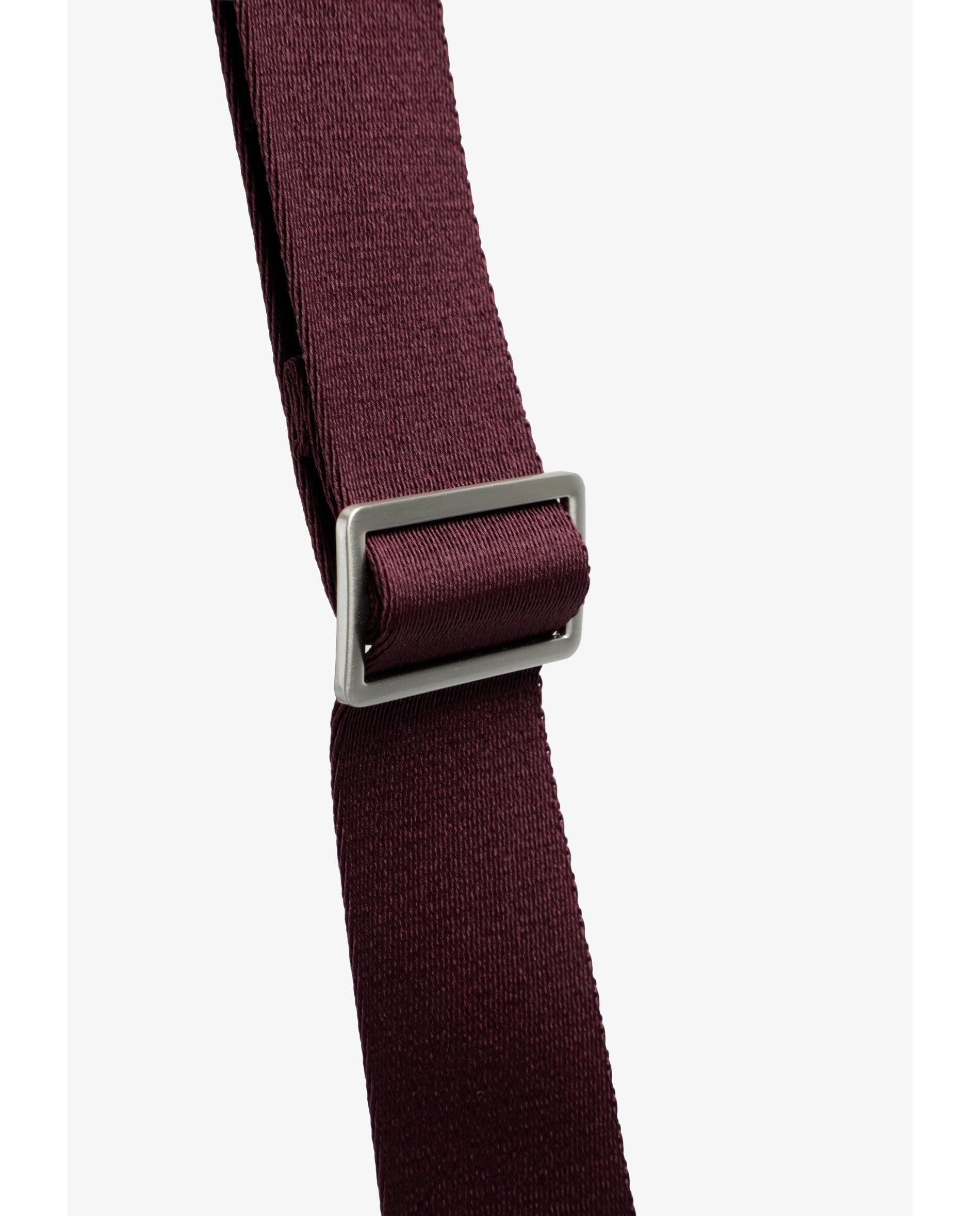 Mala a Tiracolo de Nylon com Fecho Zip Grená-10