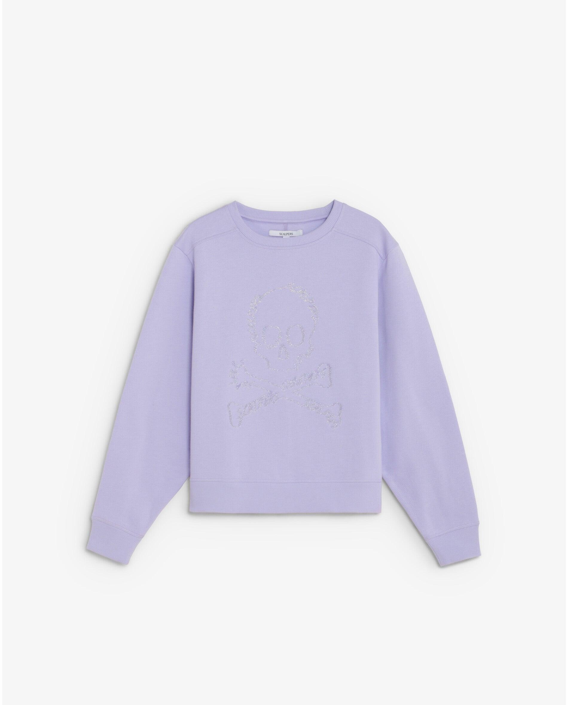 Sweatshirt Regular Fit com Desenho Frontal Lilás-3