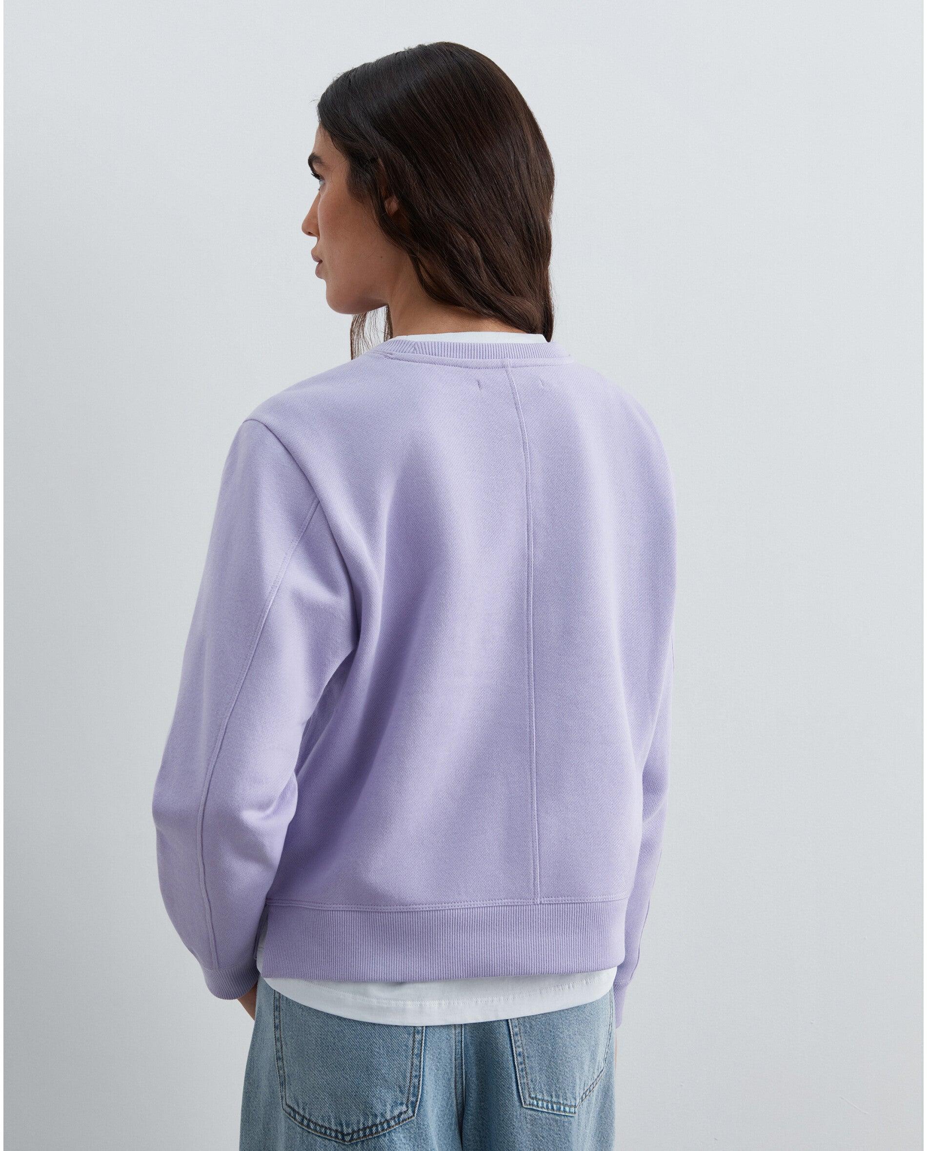 Sweatshirt Regular Fit com Desenho Frontal Lilás-5