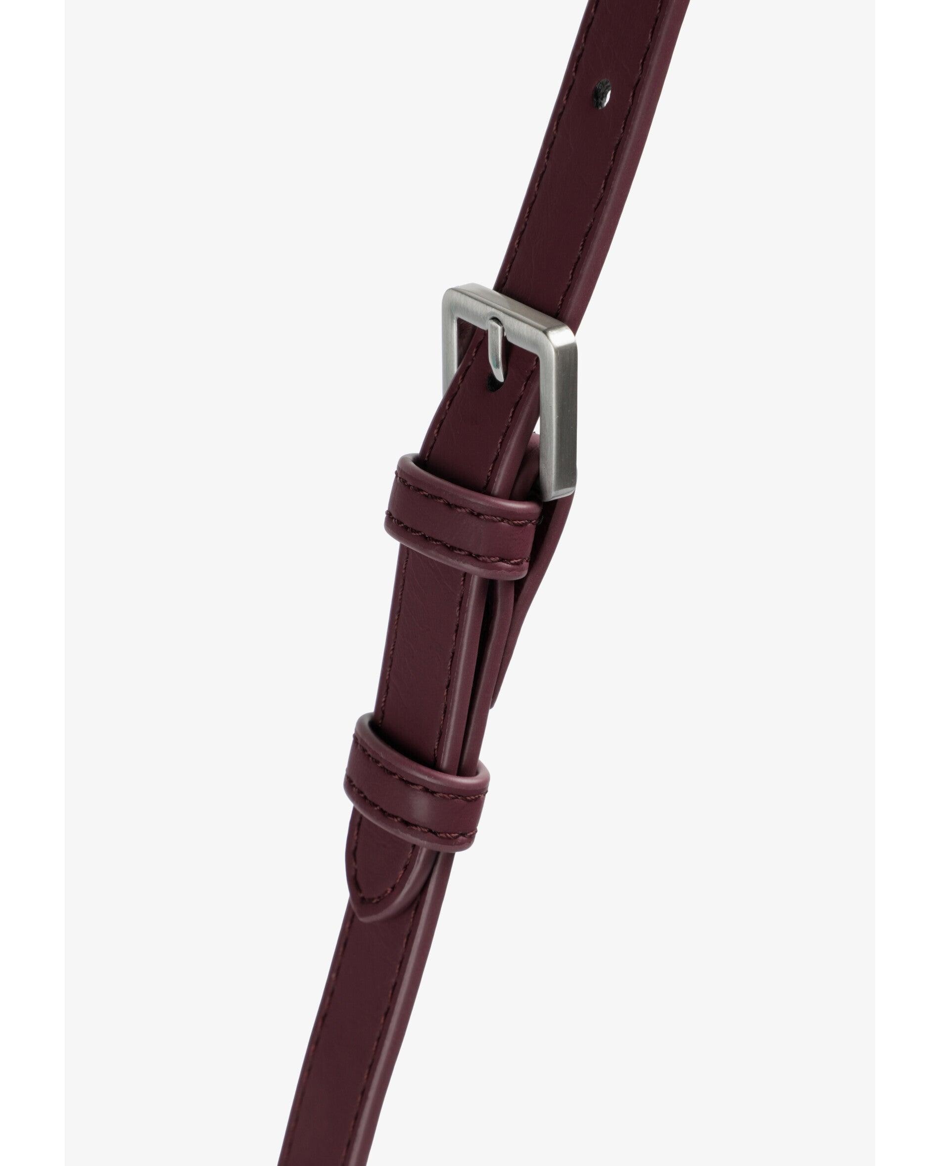 Mala a Tiracolo de Nylon com Fecho Zip Grená-9