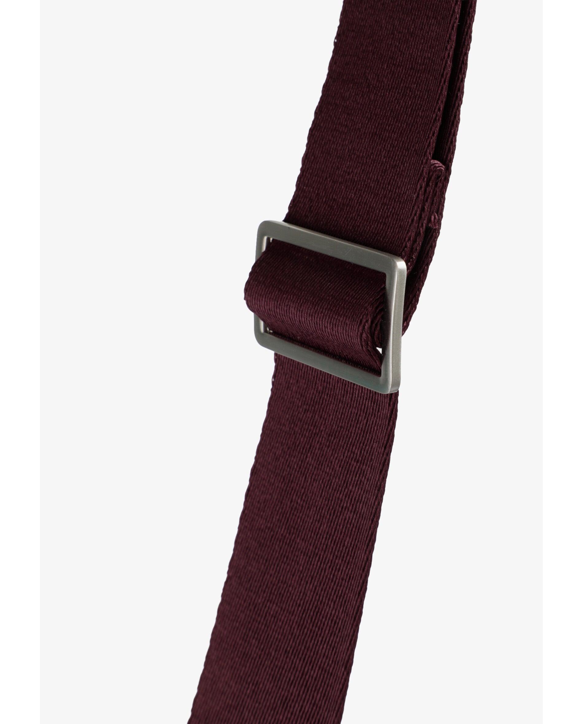 Mala a Tiracolo de Nylon com Fecho Zip Grená-10