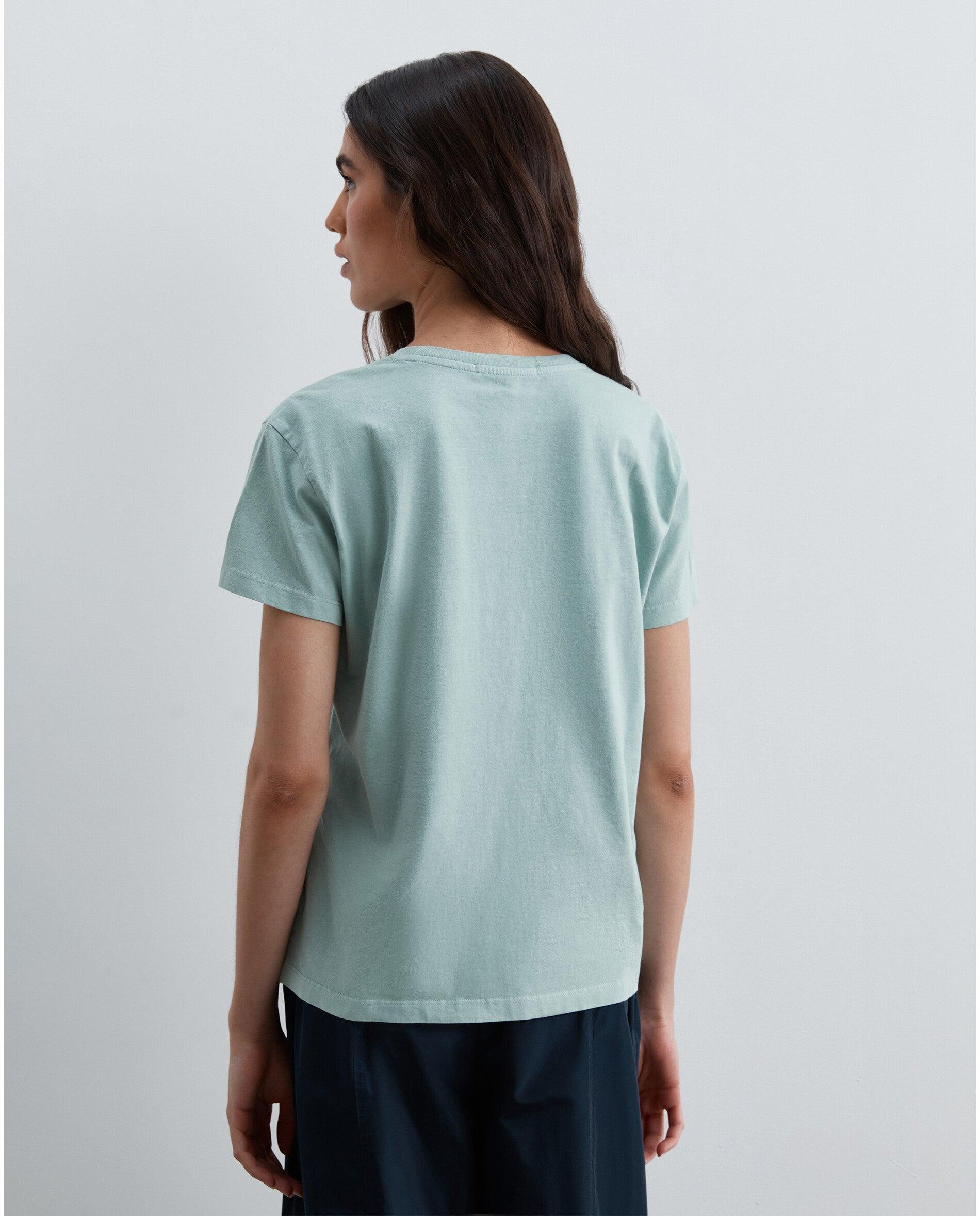 T-shirt Regular Fit de Manga Curta Verde-antiquário-2