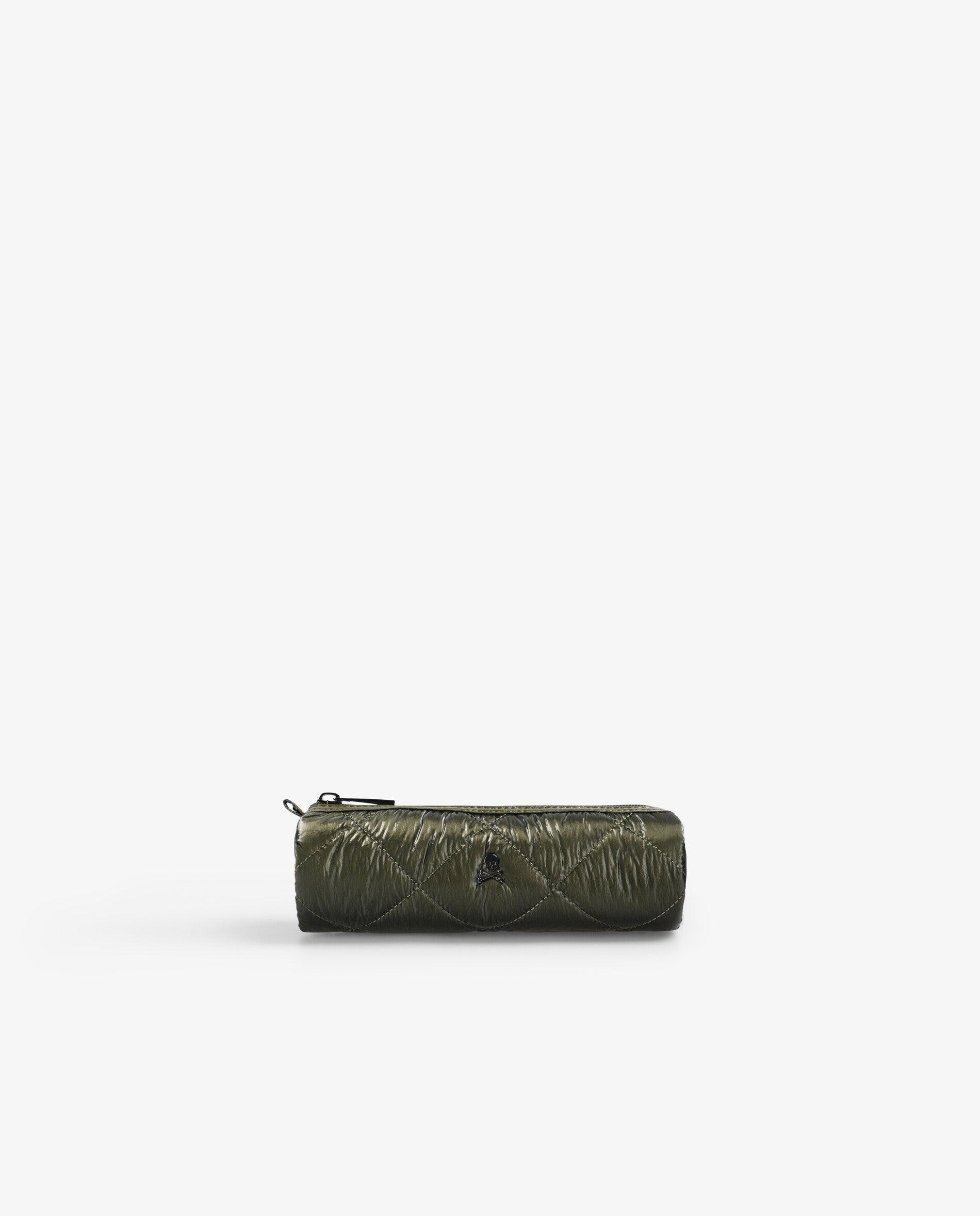 Estojo em Tecido Técnico Acolchoado Verde-militar-1