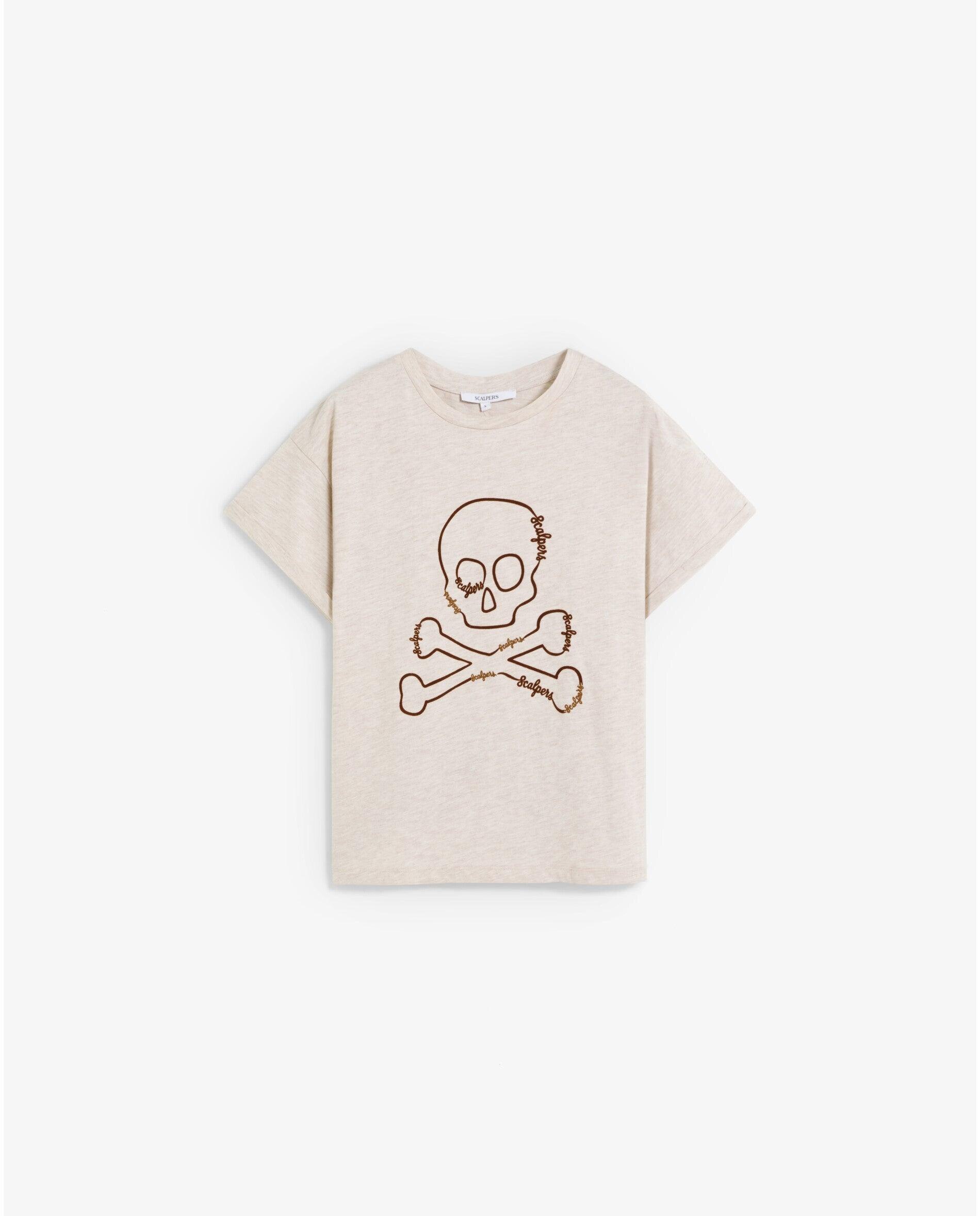 Imagem 0 de T-shirt Relaxed Fit com Caveira Frontal