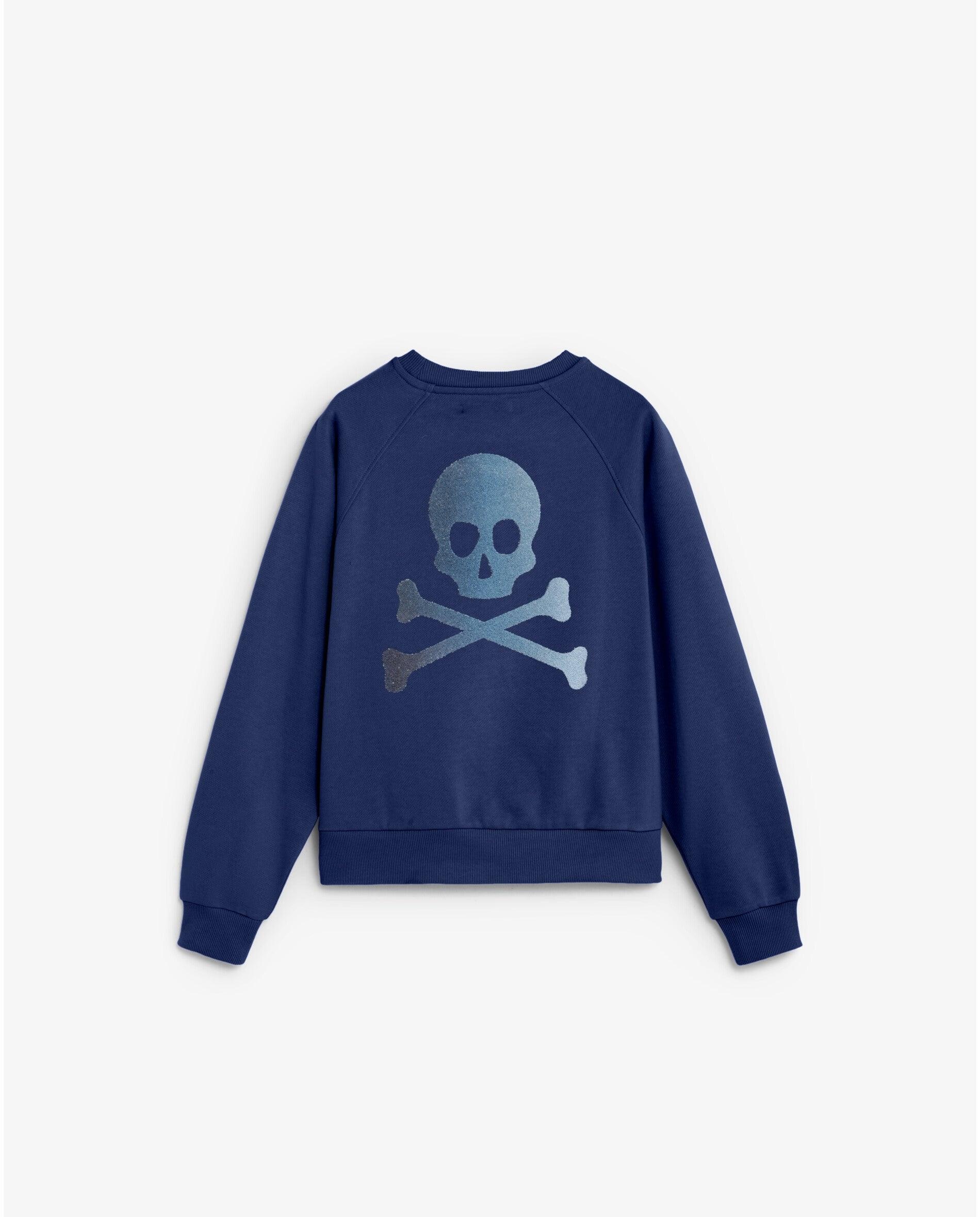 Sweatshirt Regular Fit com Gola Redonda Azul-2