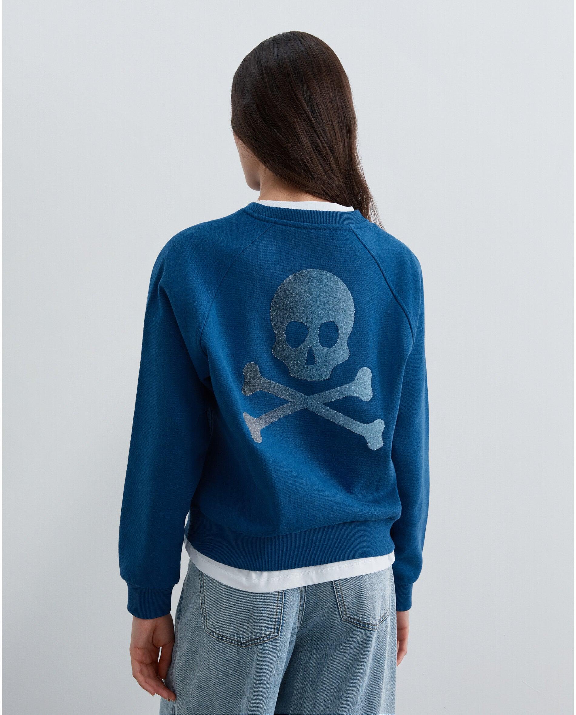 Sweatshirt Regular Fit com Gola Redonda Azul-4