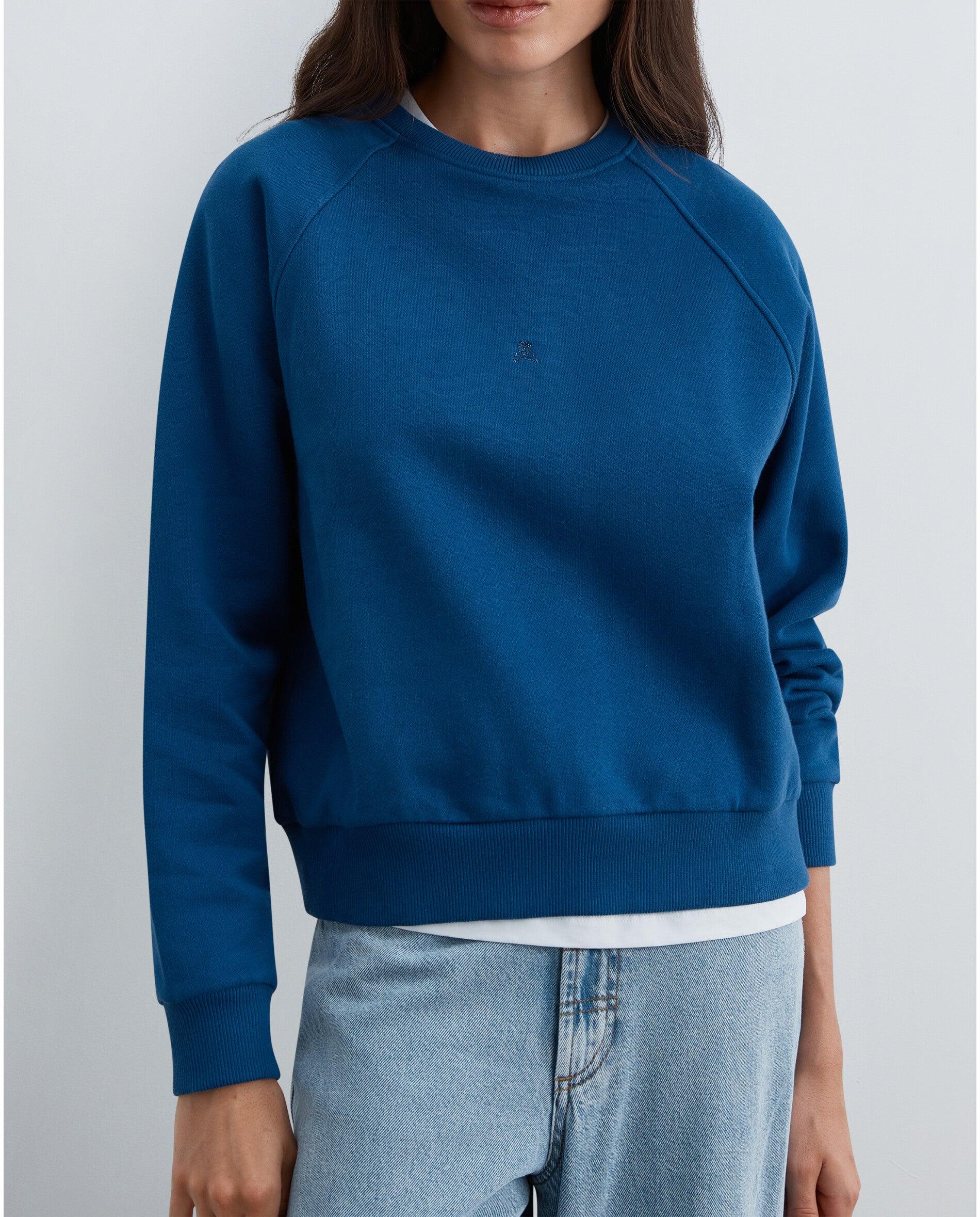 Sweatshirt Regular Fit com Gola Redonda Azul-5