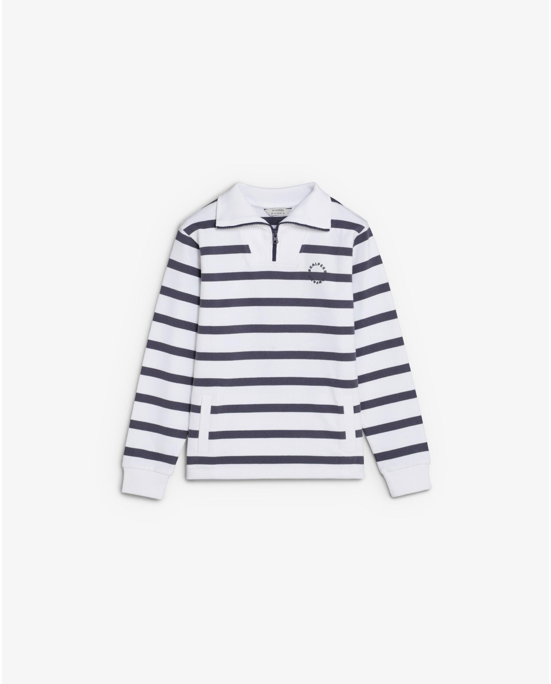 Imagem 0 de Sweatshirt Infantil Às Riscas com Gola Polo