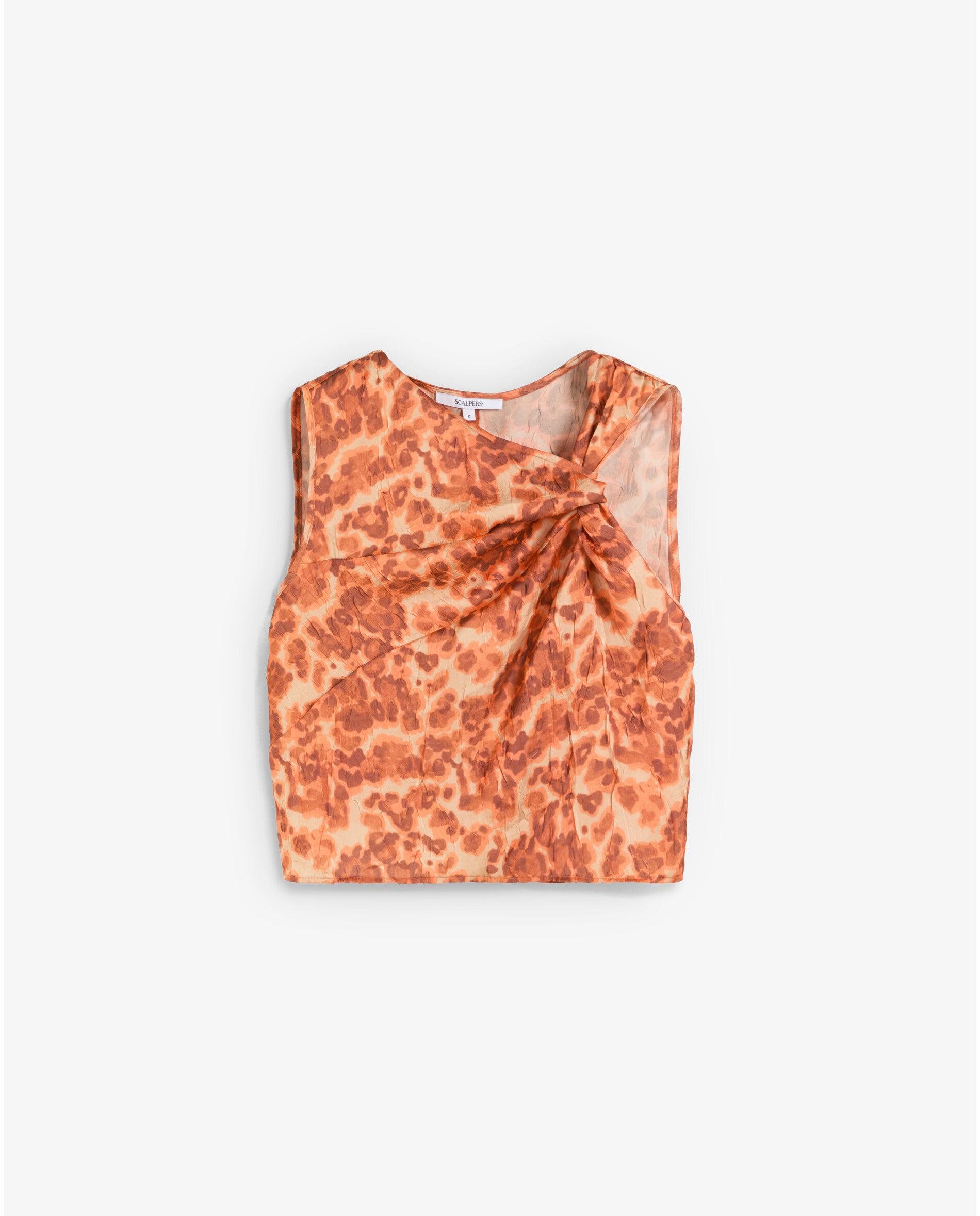 Imagem 0 de Top Drapeado Animal Print