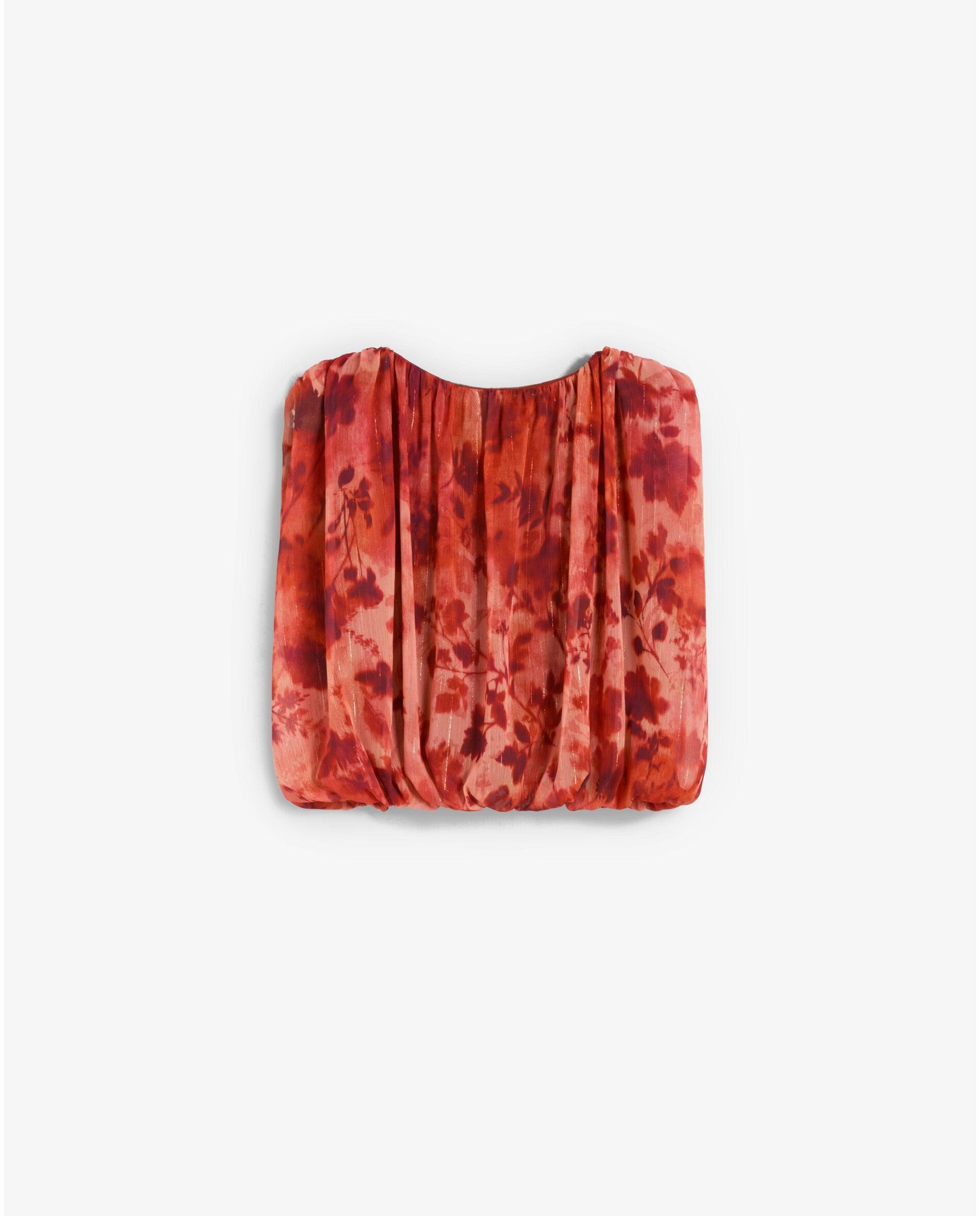 Imagem 0 de Top Estampado em Tecido Fluido com Lurex