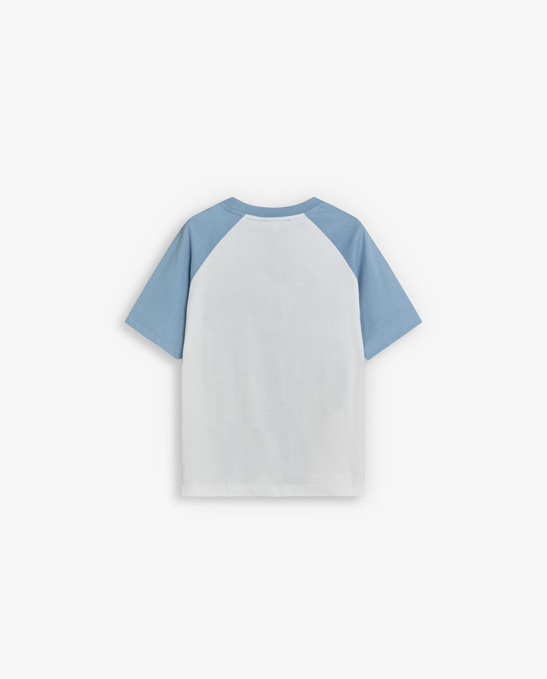 T-shirt Regular Fit com Mangas em Contraste Branco-2