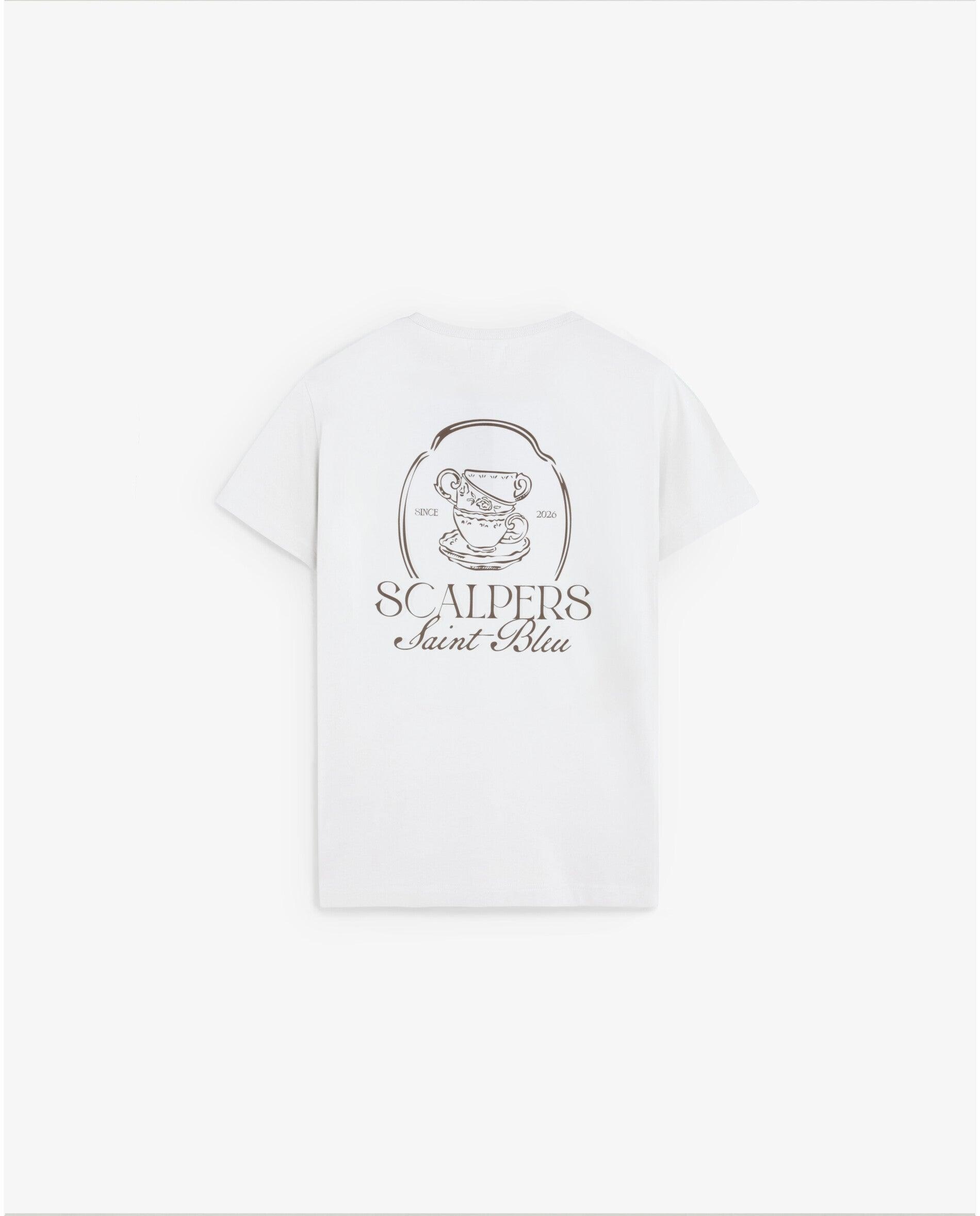 T-shirt de Manga Curta com Estampado Posterior Creme-6