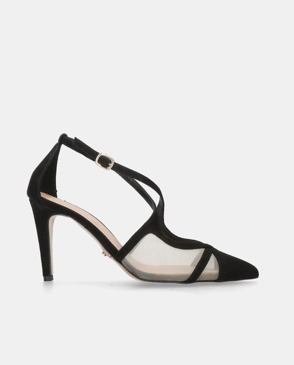 Imagem 0 de Sapatos de Salto Alya em Camurça Suave