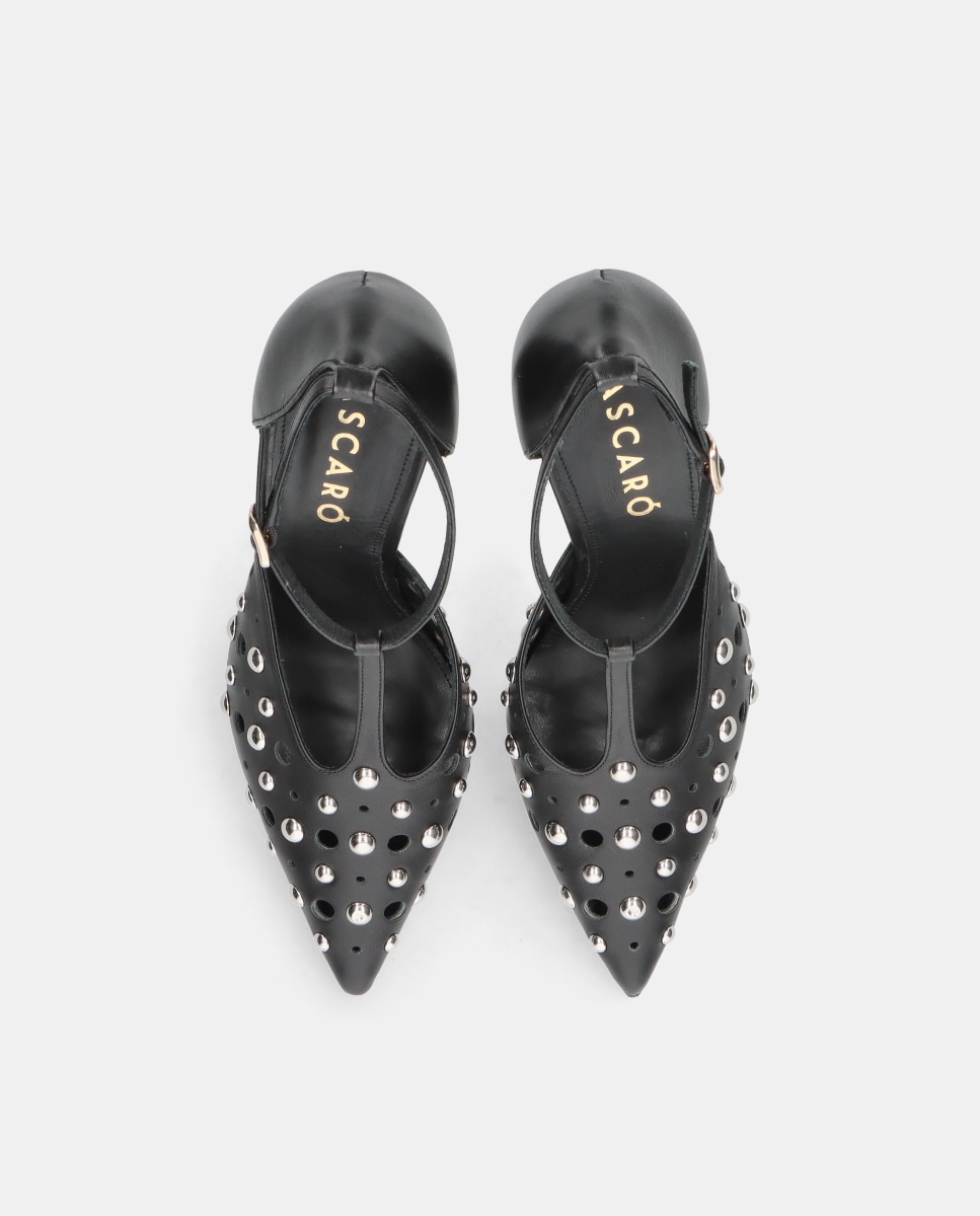 Sapatos de Salto Heidi em Napa Suave Preto-3