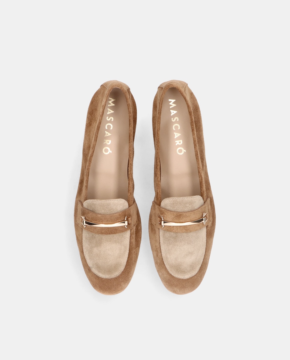 Loafers Faye em Camurça Castanho-3