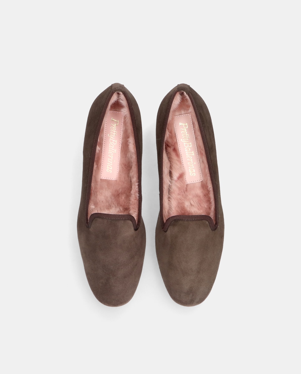 Loafers Faye em Camurça Castanho-3