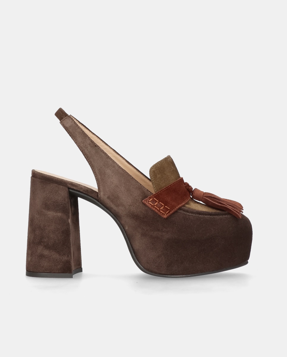 Imagem 0 de Sapatos de Salto Anna em Camurça Suave