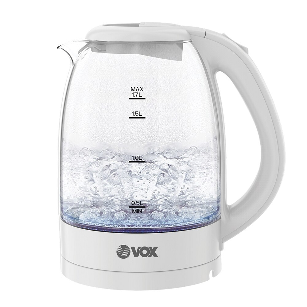 Jarro Elétrico Vox WK8010 Vidro, 2200W, 1,7L Branco-1