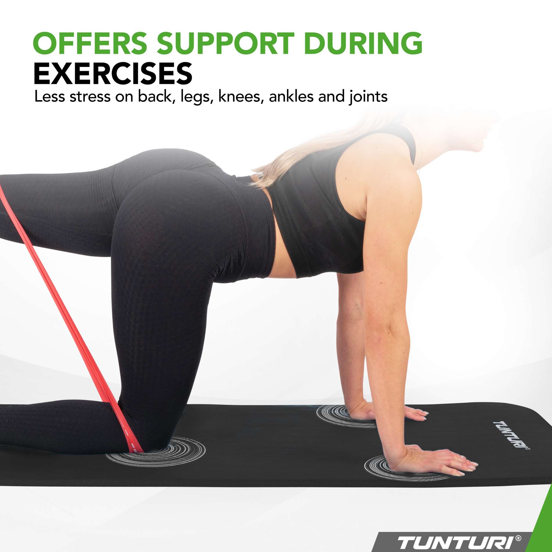 Tapete profissional Fitnessmat Pro Tunturi Preto-2