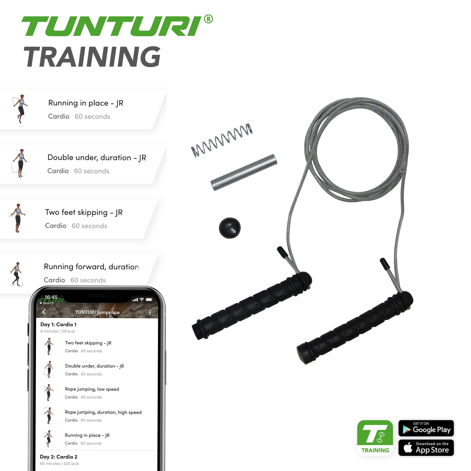 Tapete para fitness NBR Tunturi Preto-3