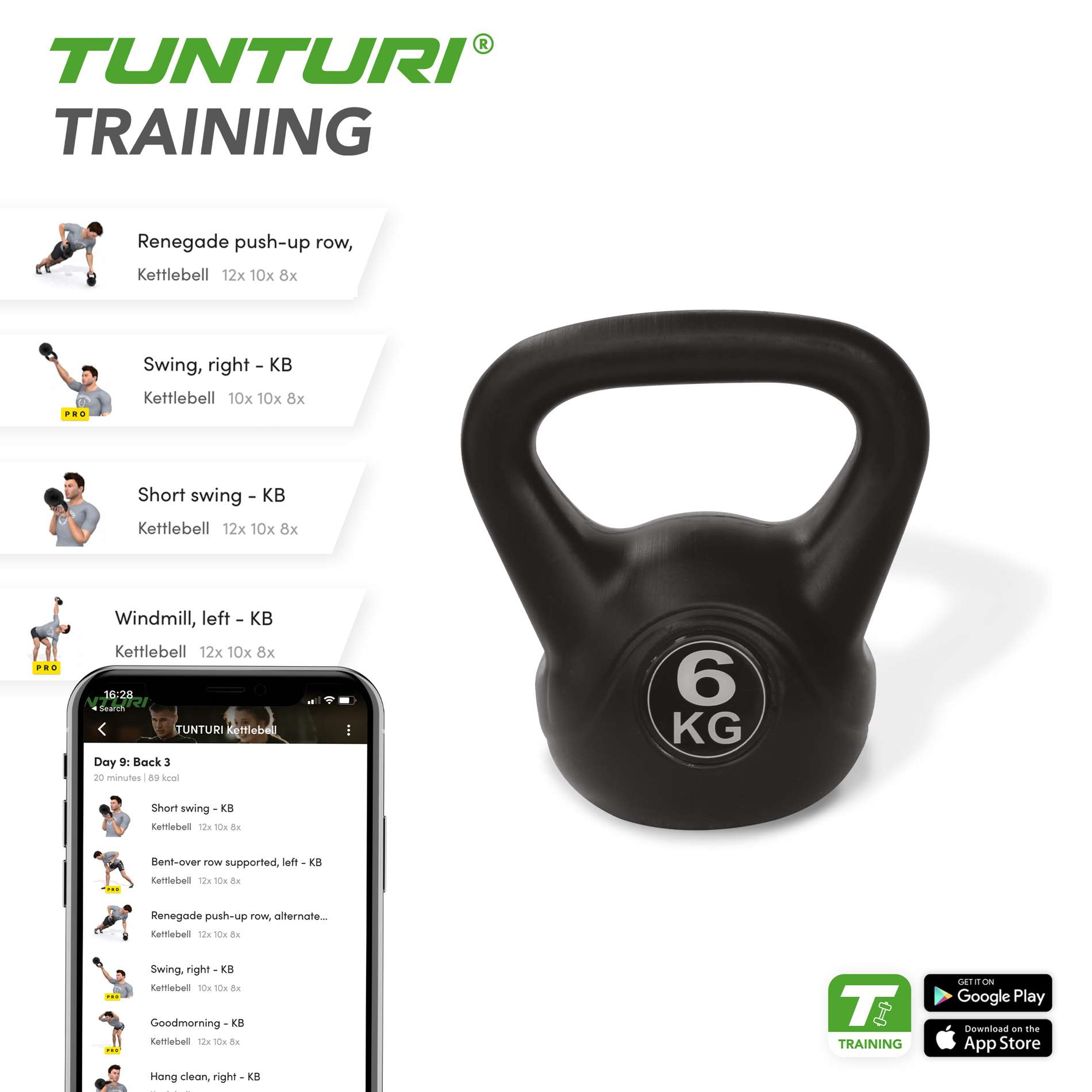 Kettlebell PE Tunturi Preto-2