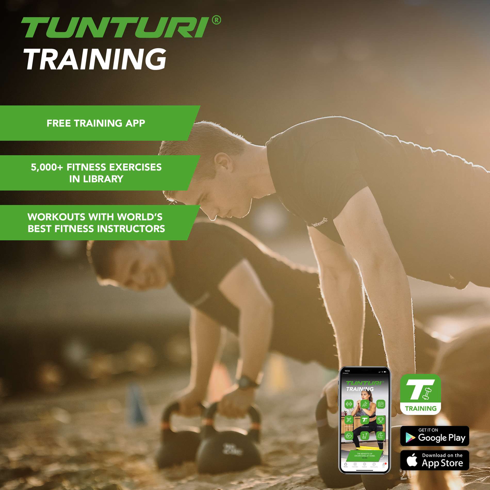Kettlebell PE Tunturi Preto-5