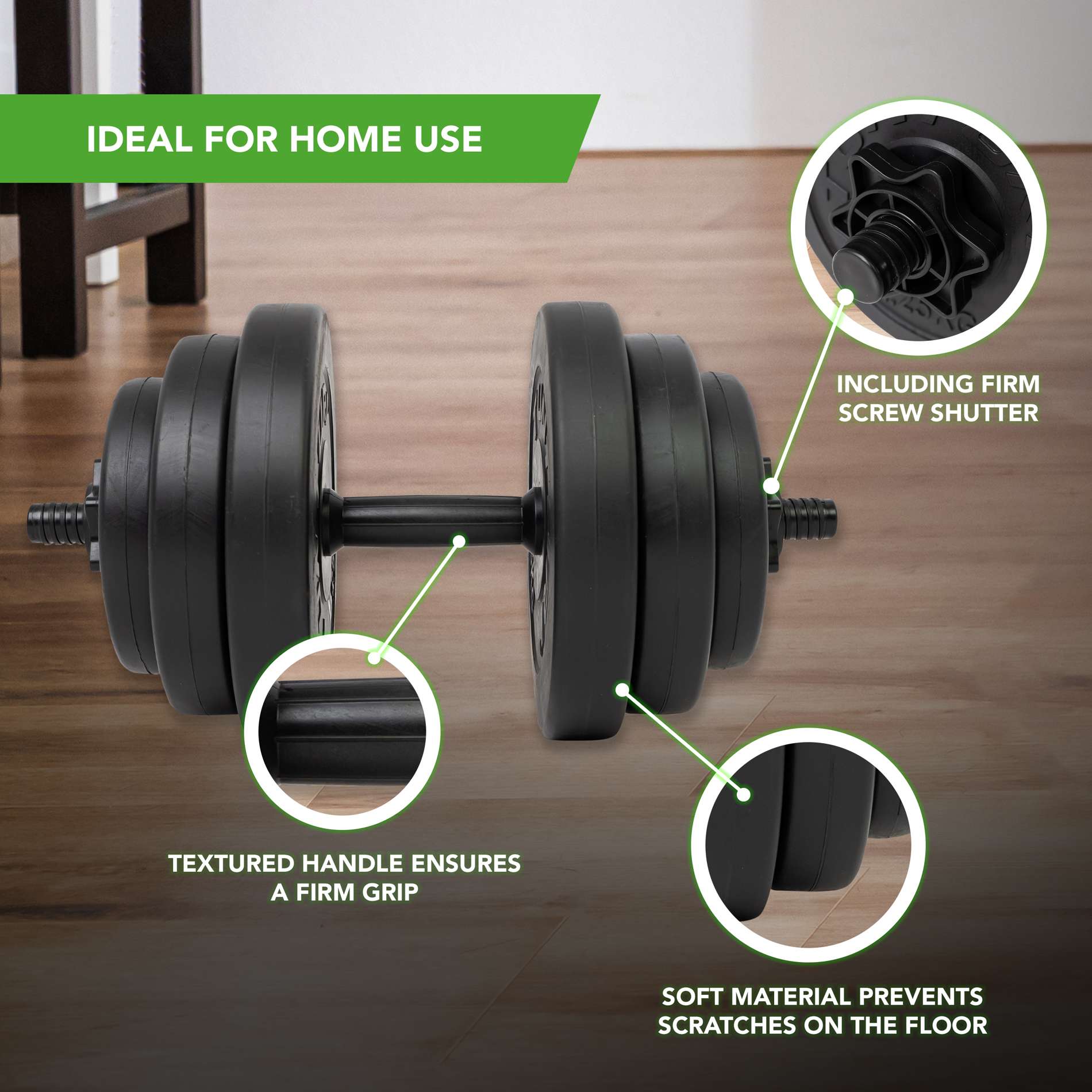 Haltere vinil com pesas Tunturi Preto-4