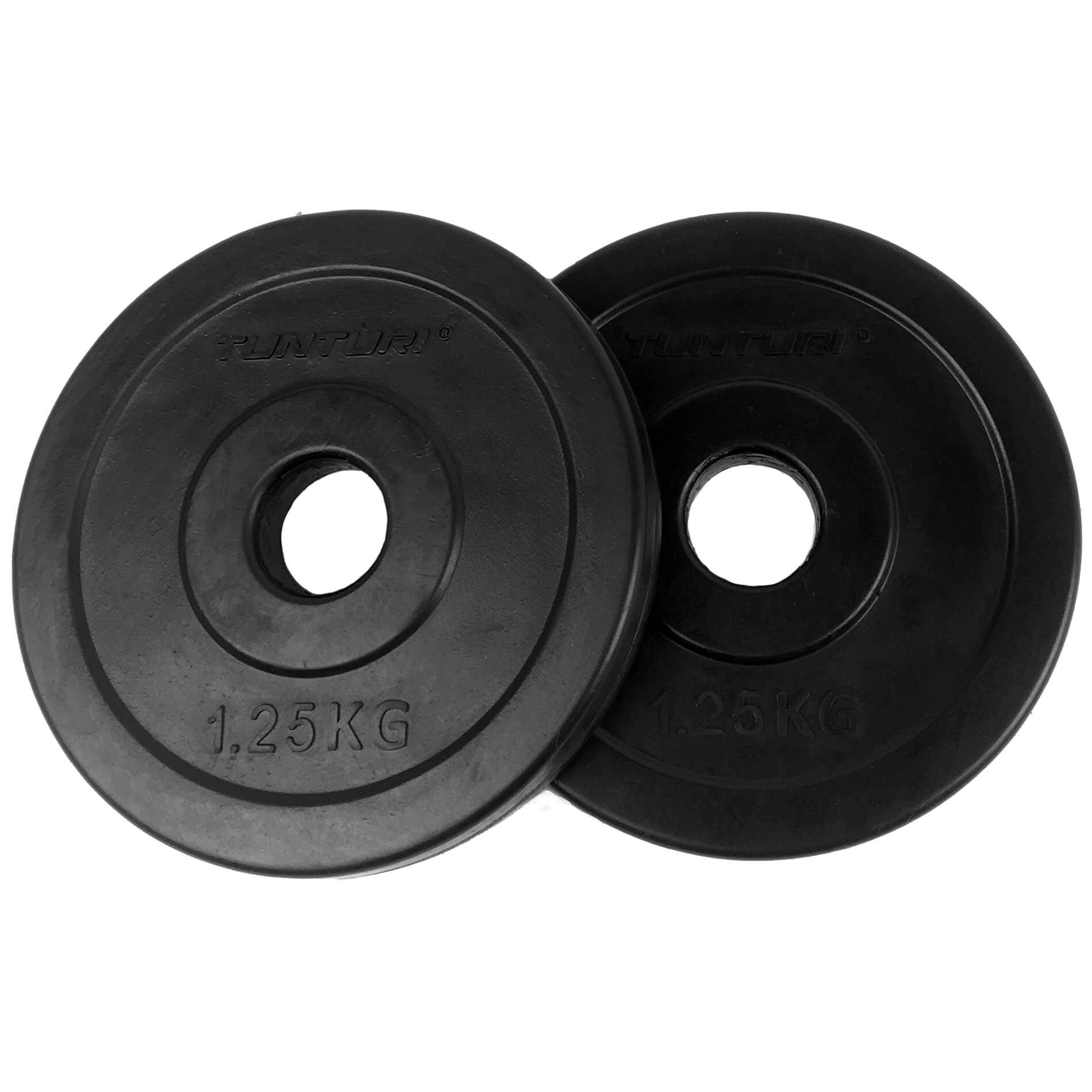 Pack de 2 discos de borracha para barras de 30 mm Tunturi Preto-1