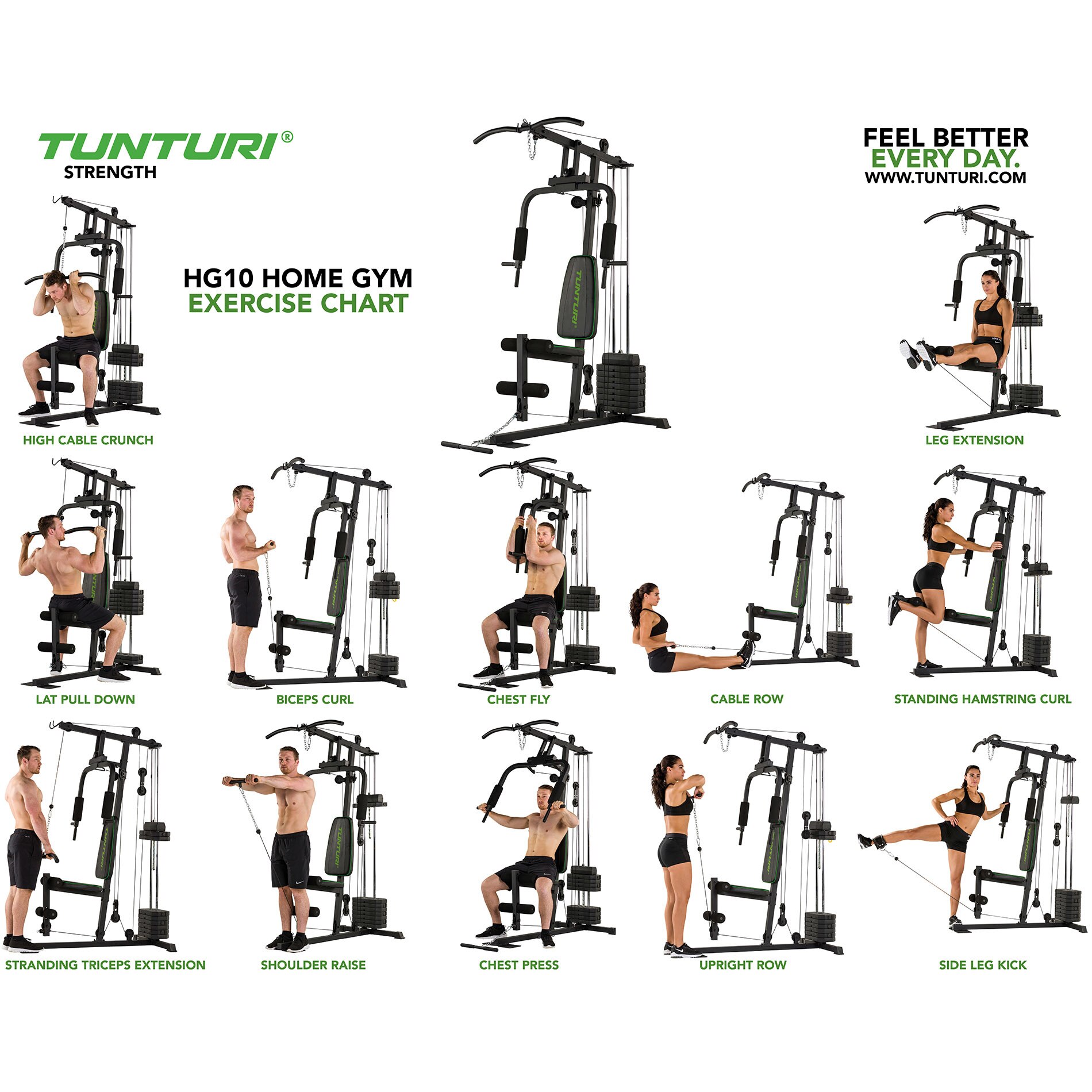 Multiestação HG10 Homegym Tunturi Cinzento-6