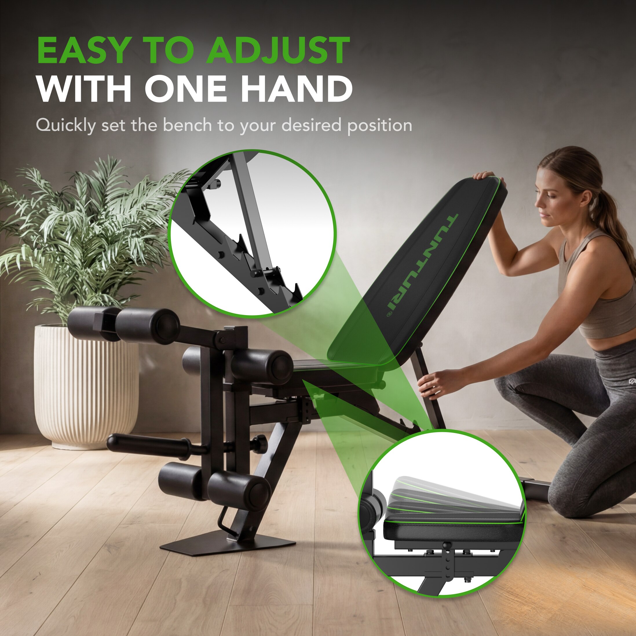 Banco de musculação UB60 Utility Bench Tunturi Preto-4