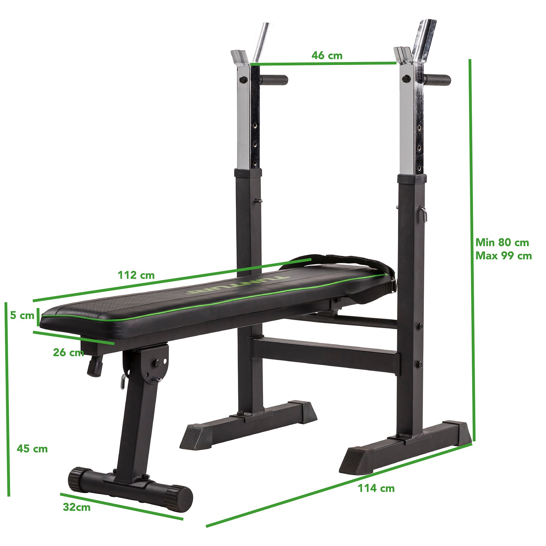 Banco de musculação WB20 Basic Weight Bench Tunturi Preto-2