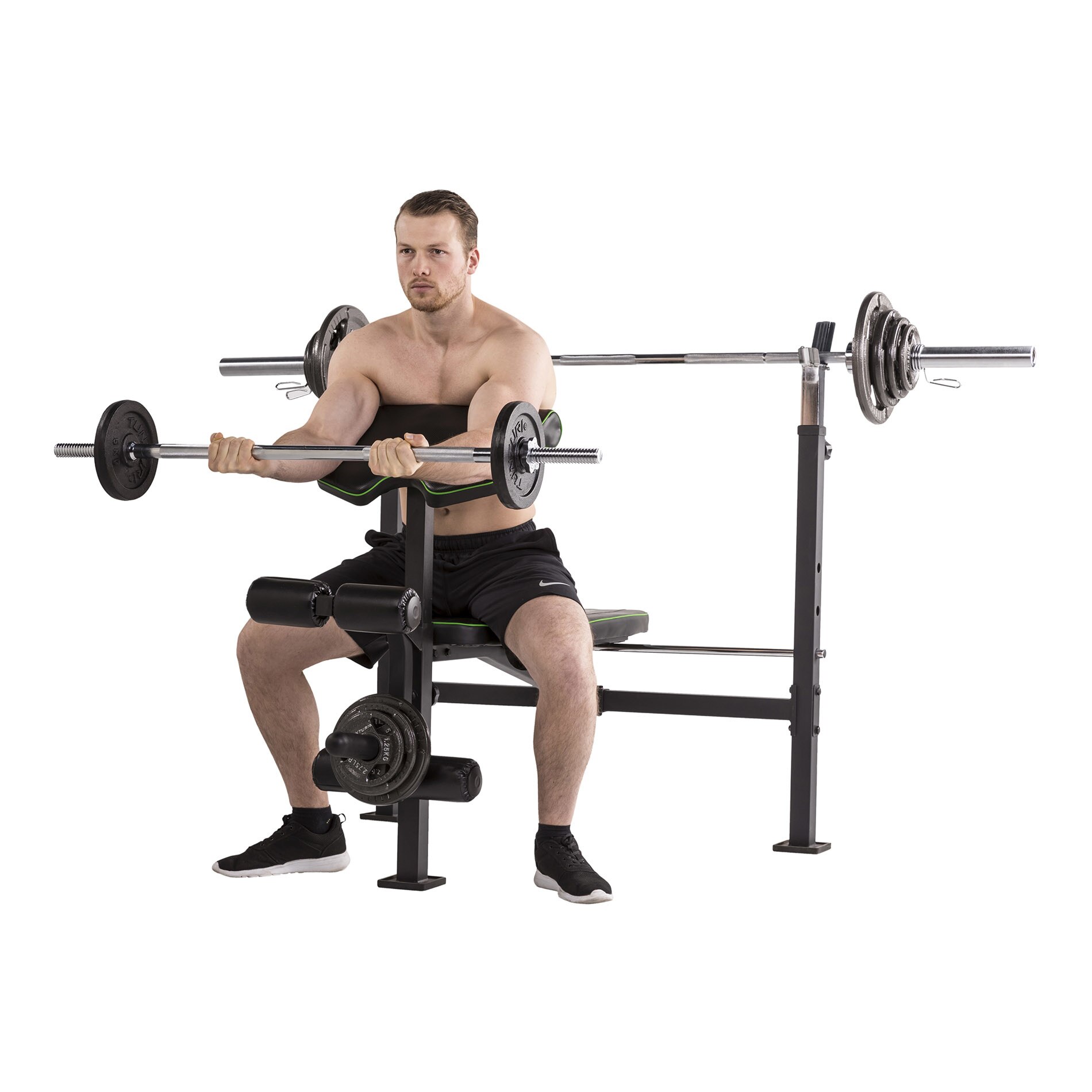 Banco de musculação WB60 Olympic Weight Bech Tunturi Preto-3