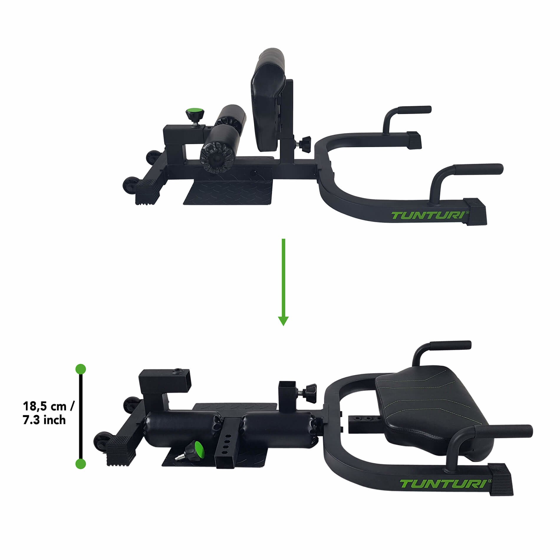 Banco de musculação WT20 Sissy Squat Tunturi Preto-4