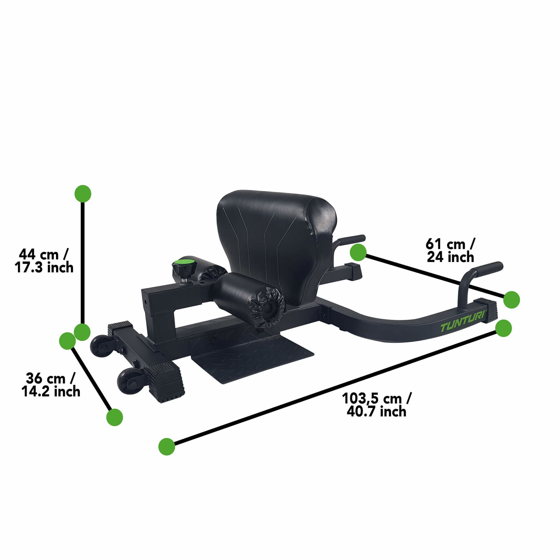 Banco de musculação WT20 Sissy Squat Tunturi Preto-5