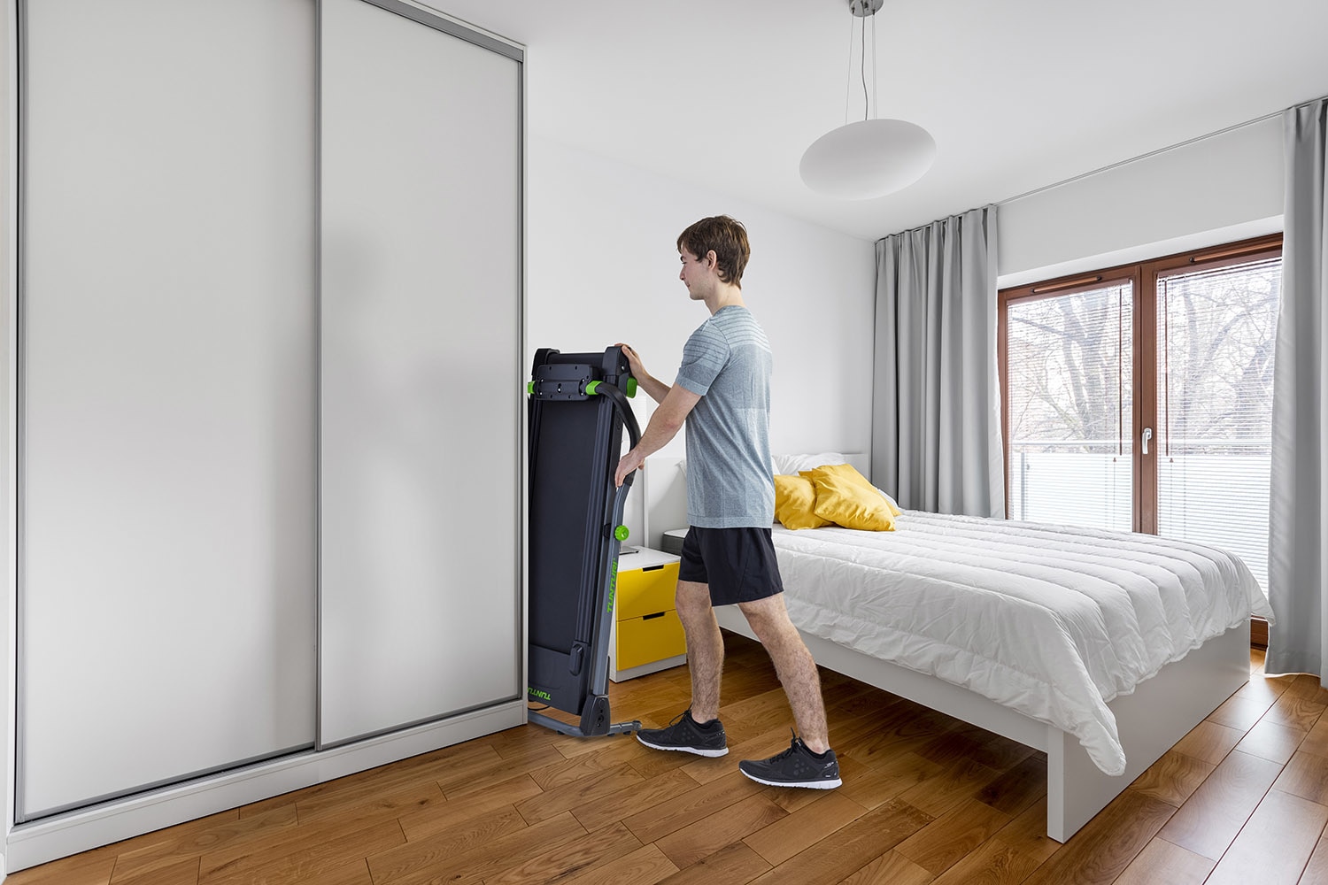 Passadeira Cardio Fit T5 extra plegable Tunturi Cinzento-4