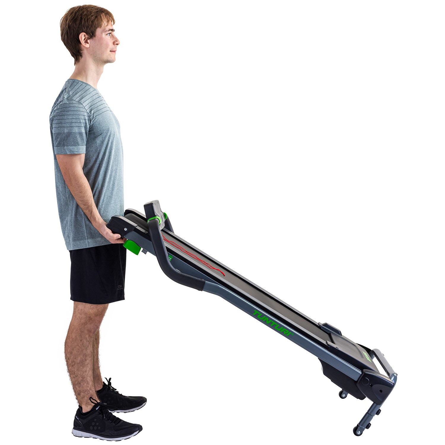 Passadeira Cardio Fit T5 extra plegable Tunturi Cinzento-5