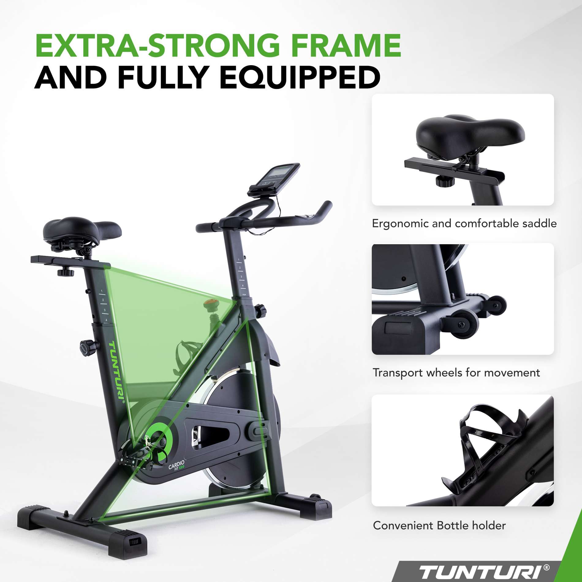 Bicicleta Cardio Fit S20 Sprinter Tunturi Preto-4