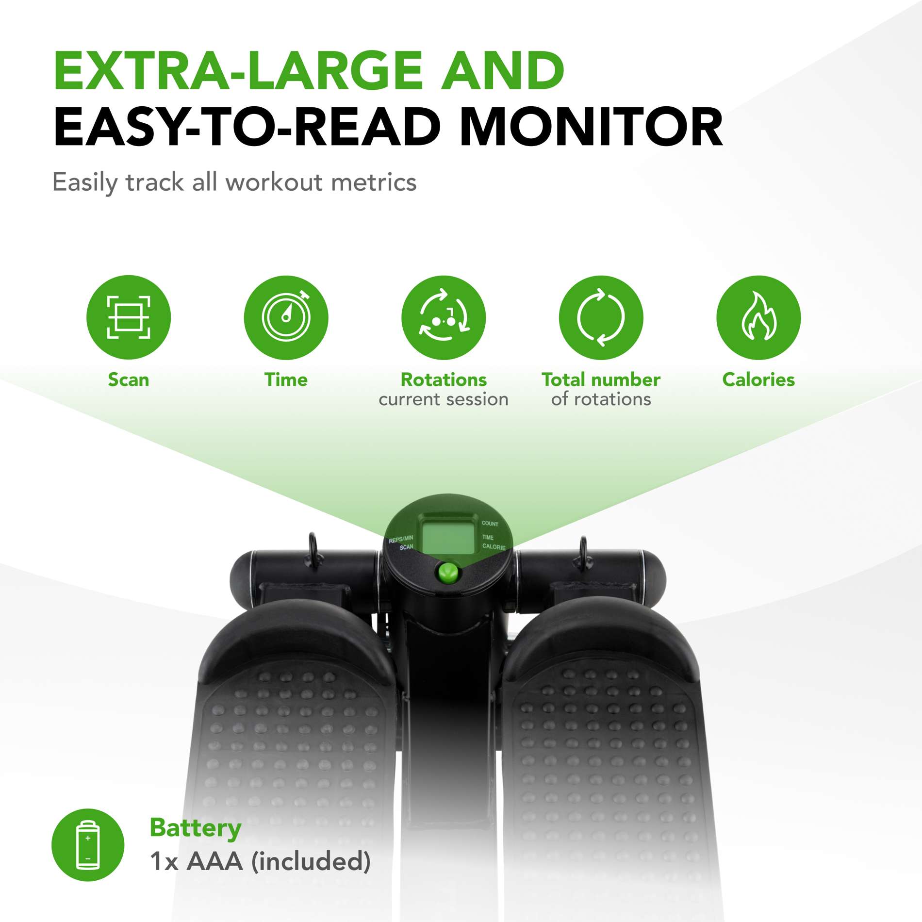Stepper com Monitor e Pegas Tunturi Preto-4