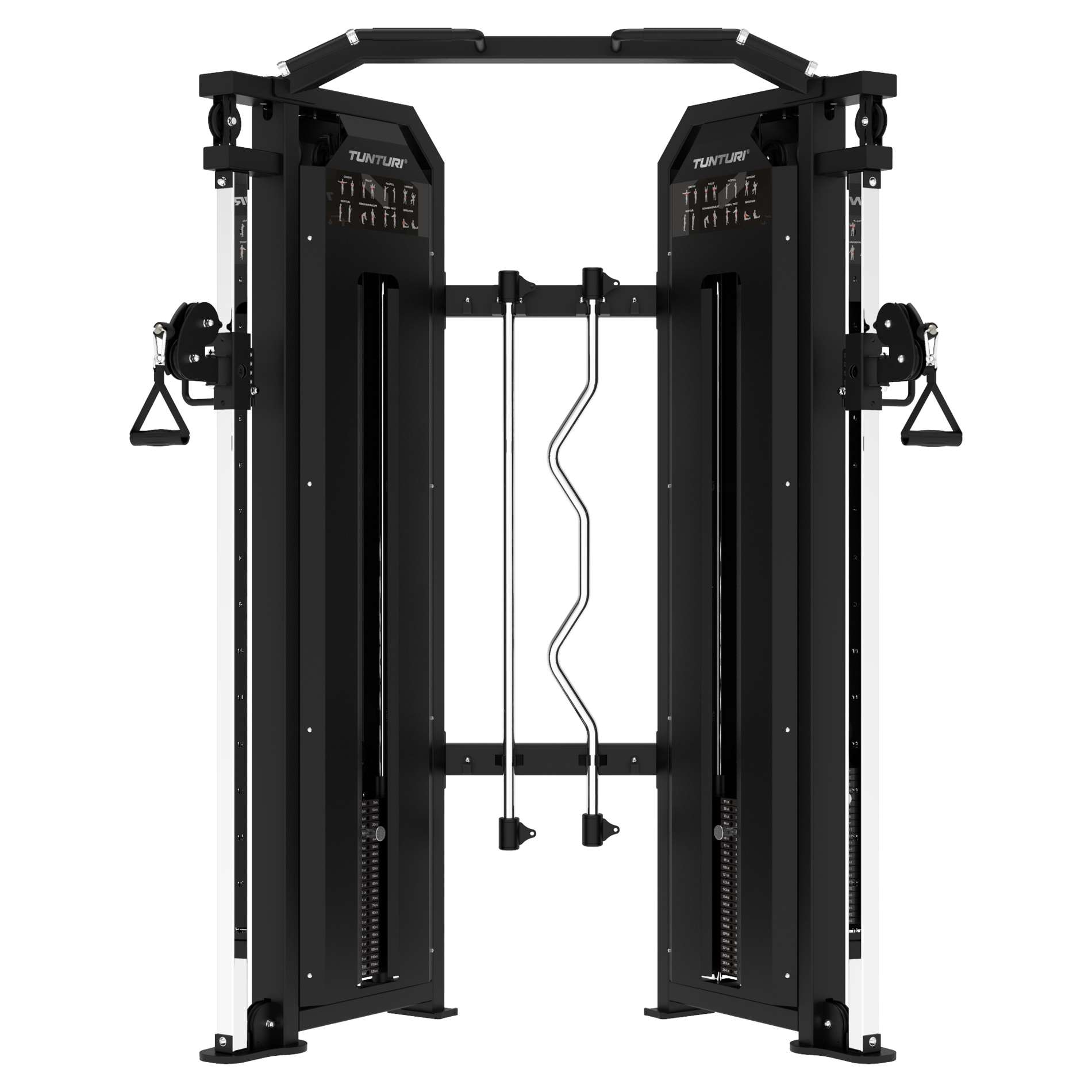 Multiestação Platinum Functional Trainer Selectorized V-series Tunturi Preto-3