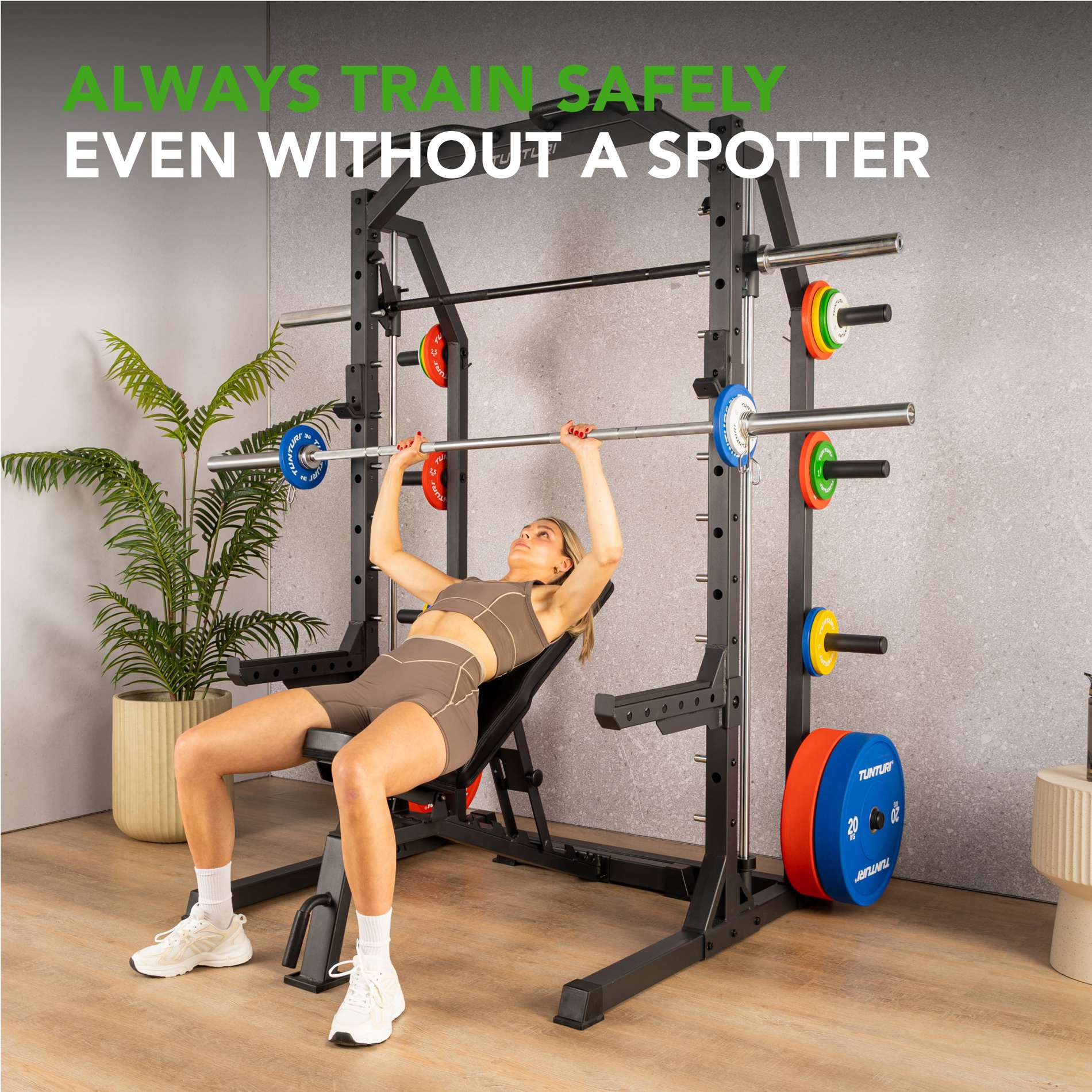 Power Rack  SM70 Smith Machine Tunturi Preto-3