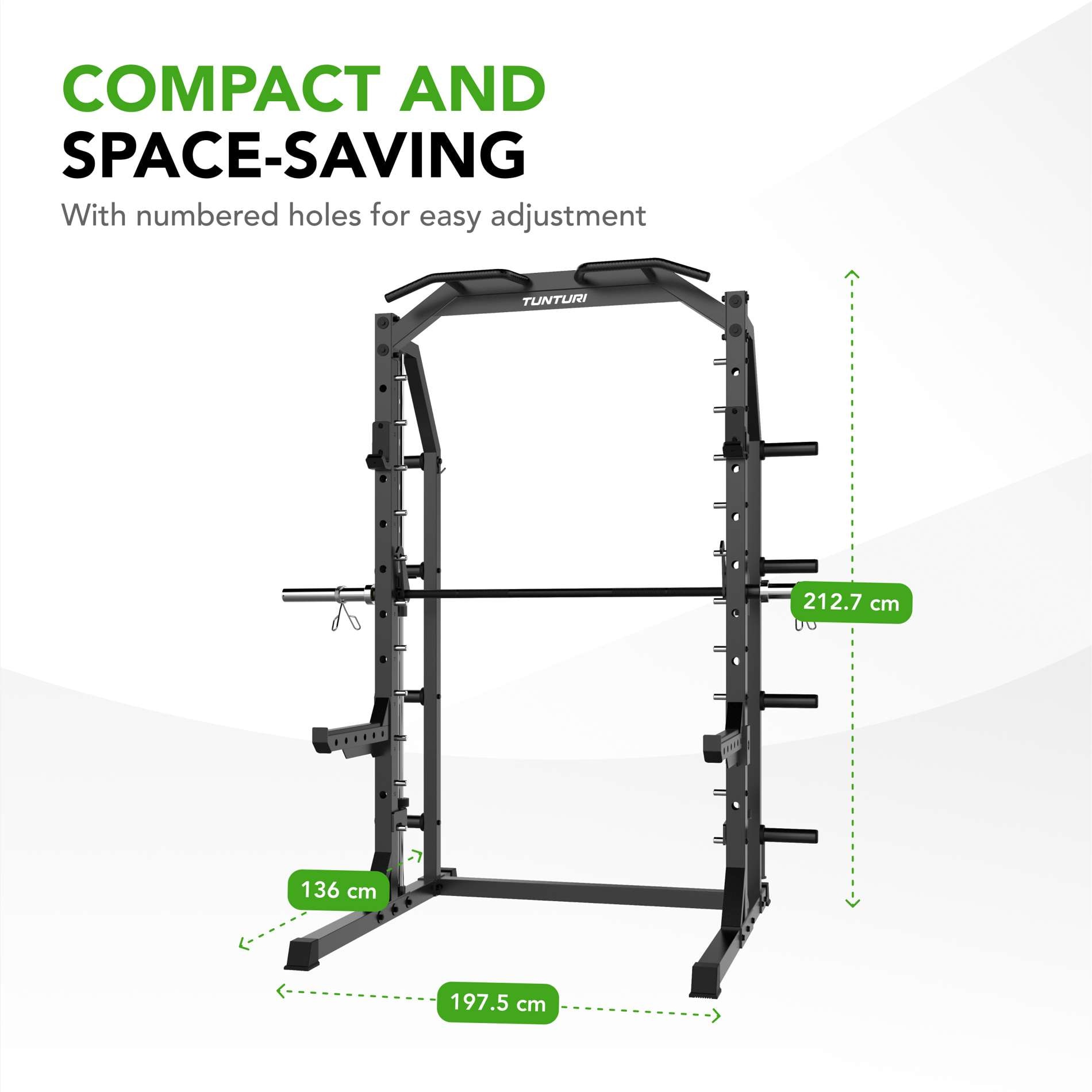 Power Rack  SM70 Smith Machine Tunturi Preto-4